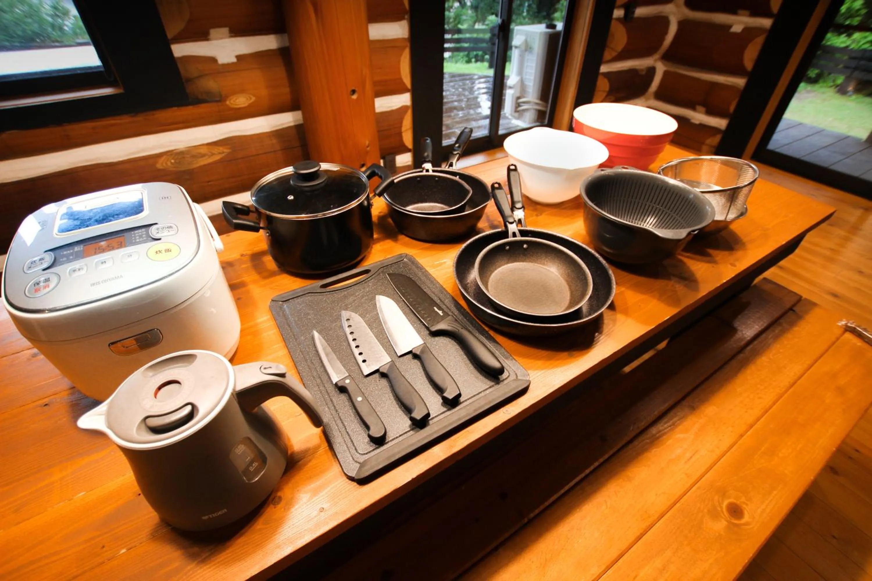 kitchen in LOG HOUSE at Shima