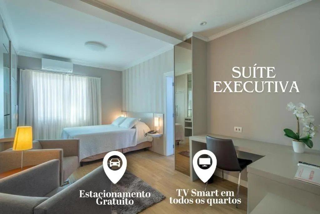 Bed in Hotel Glória Blumenau