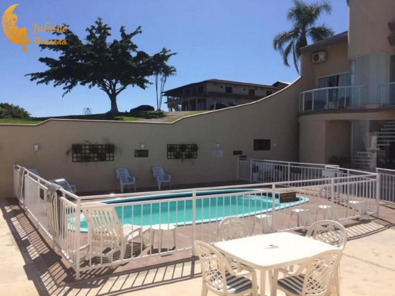 Pool view in Pousada Juliane