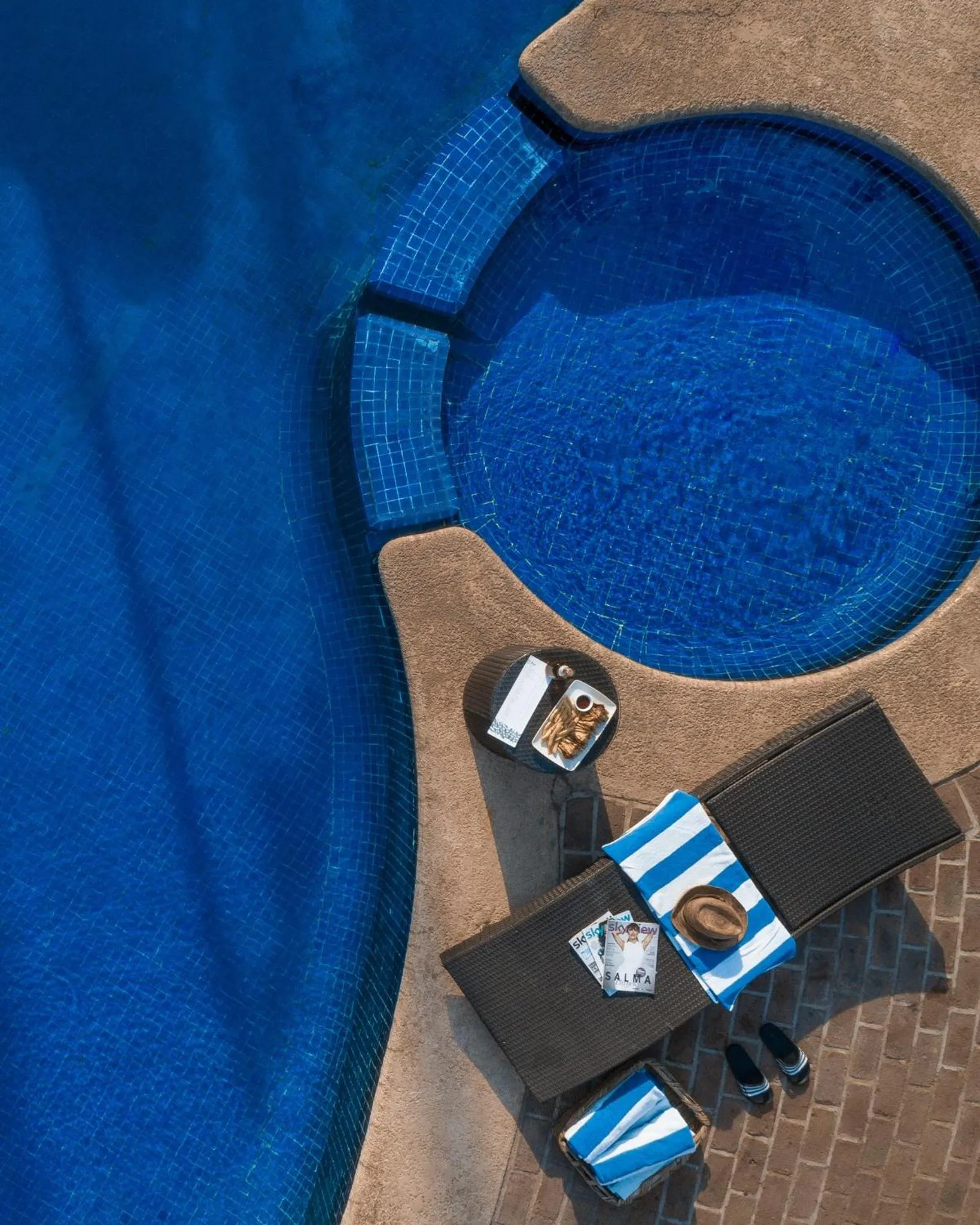 Pool view in Quinta San Carlos