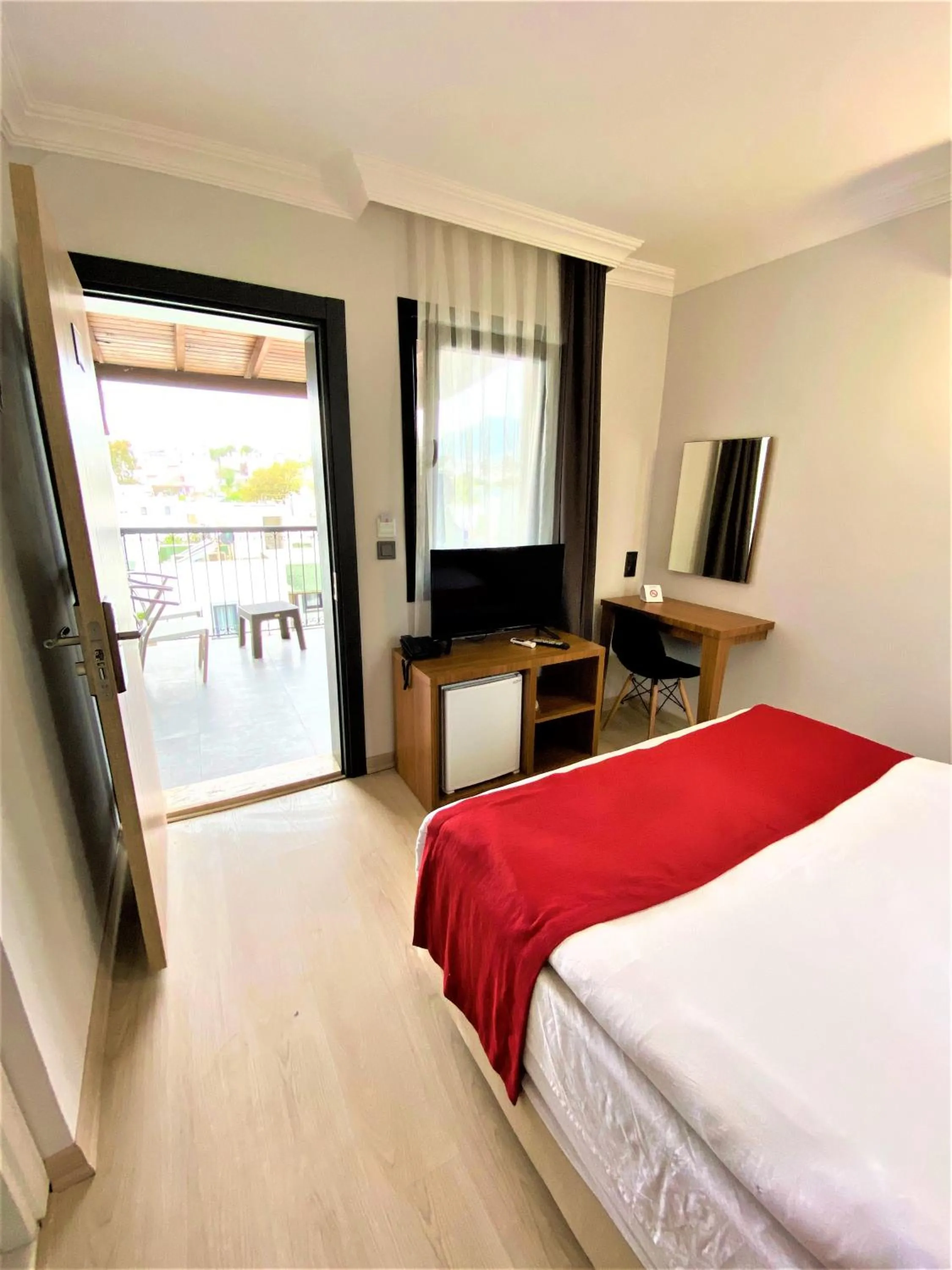 Bed in Modern Life Hotel Bodrum