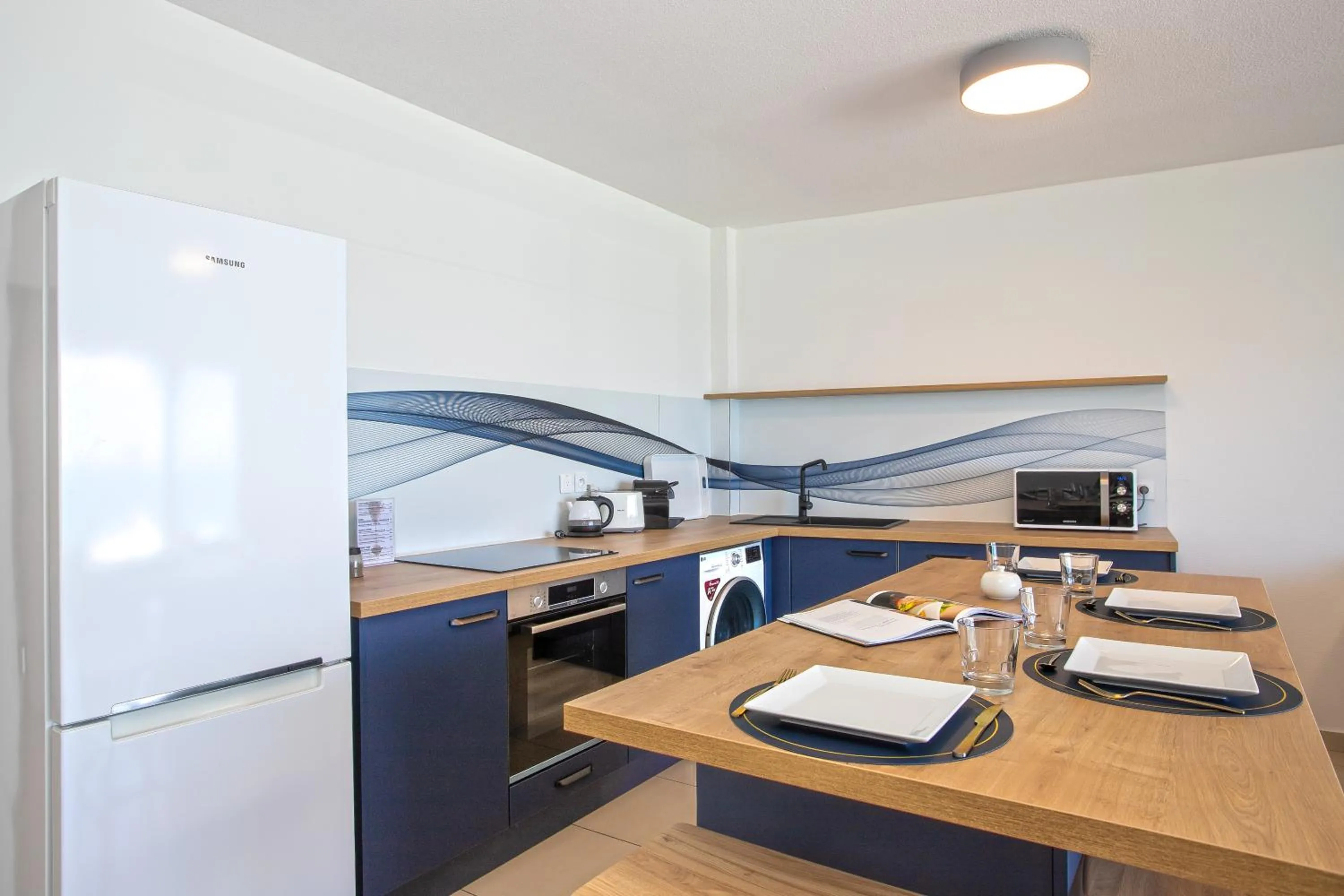 kitchen in Bleu Emeraude Hotel