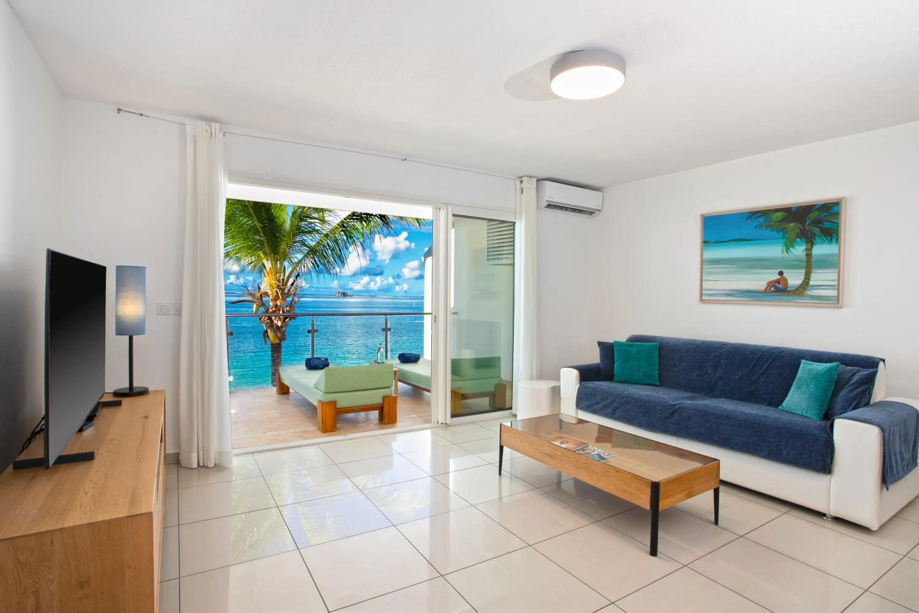 Living room in Bleu Emeraude Hotel