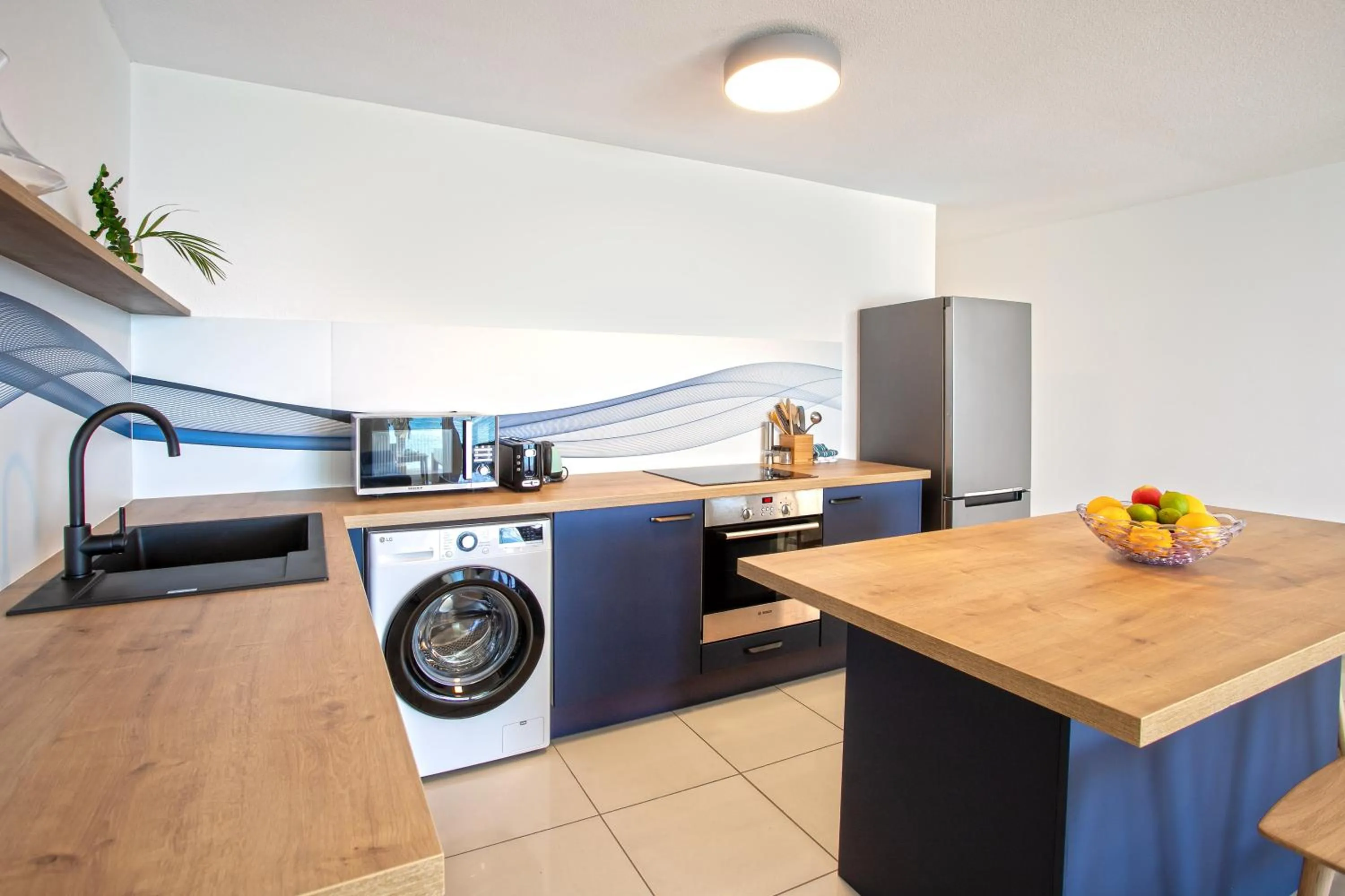 kitchen in Bleu Emeraude Hotel