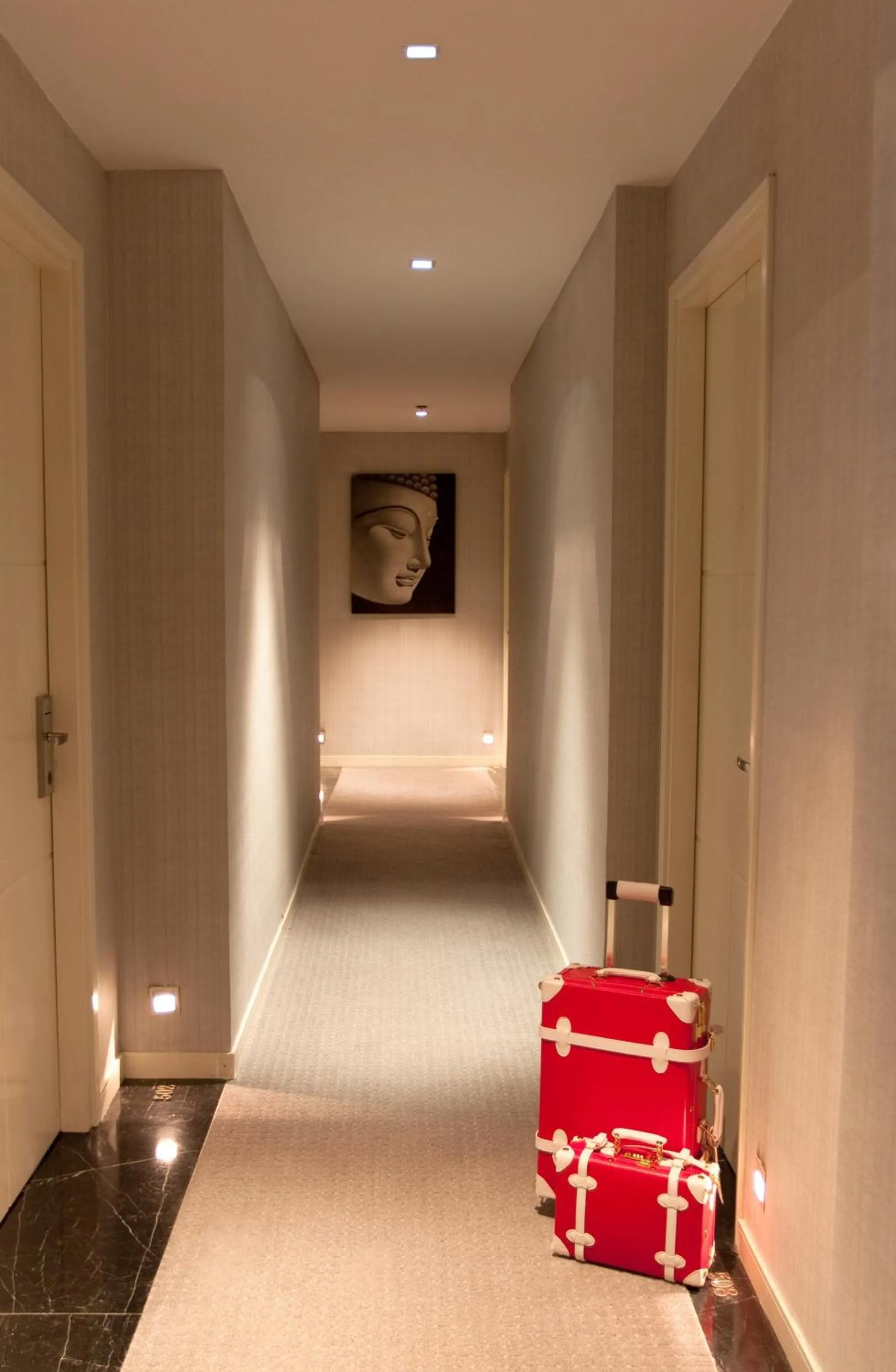 Decorative detail, Bed in Cosmo Hotel Hong Kong