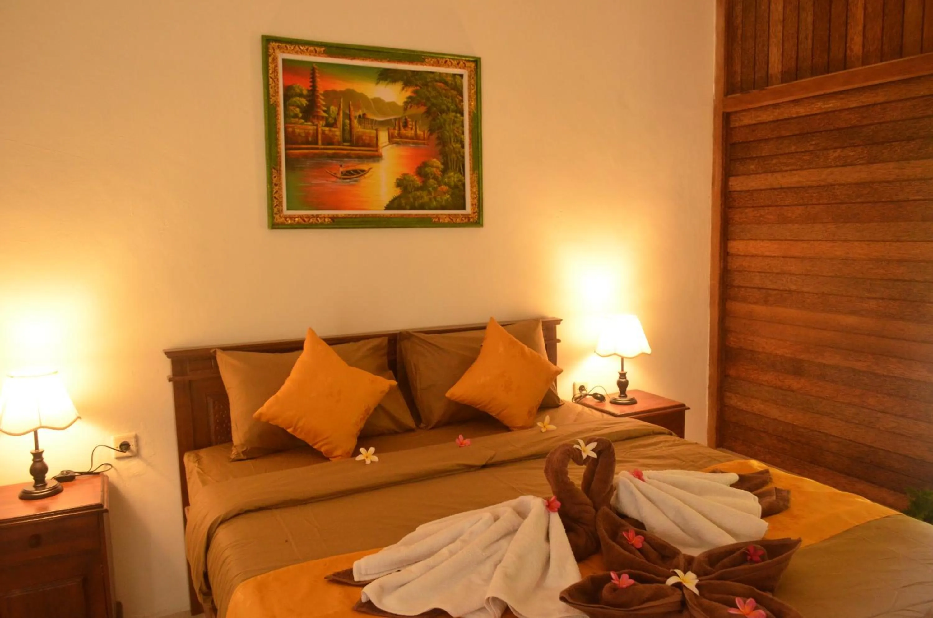 Bed in The Rahayu Cottage