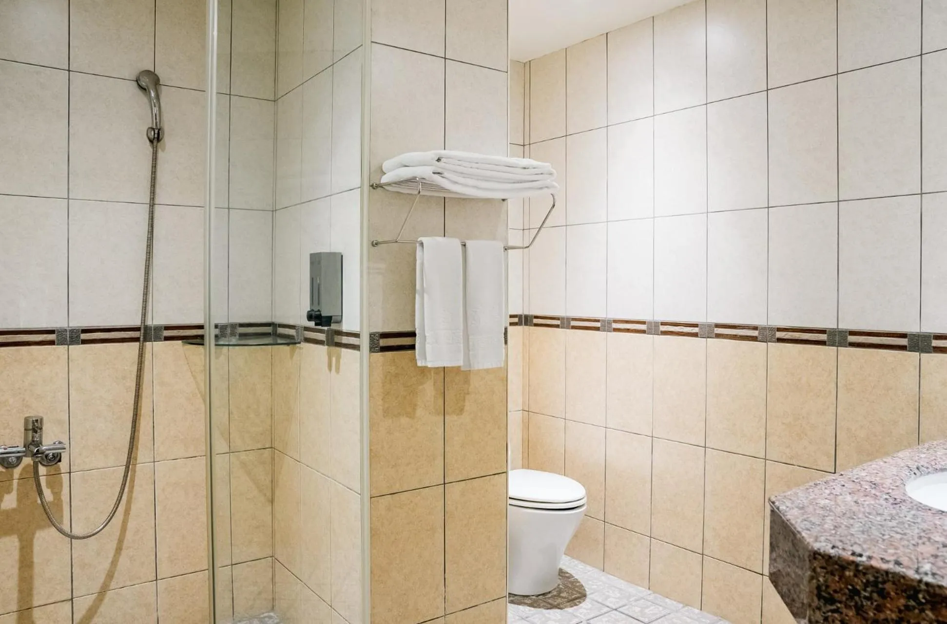 Shower in East Coast Hotel