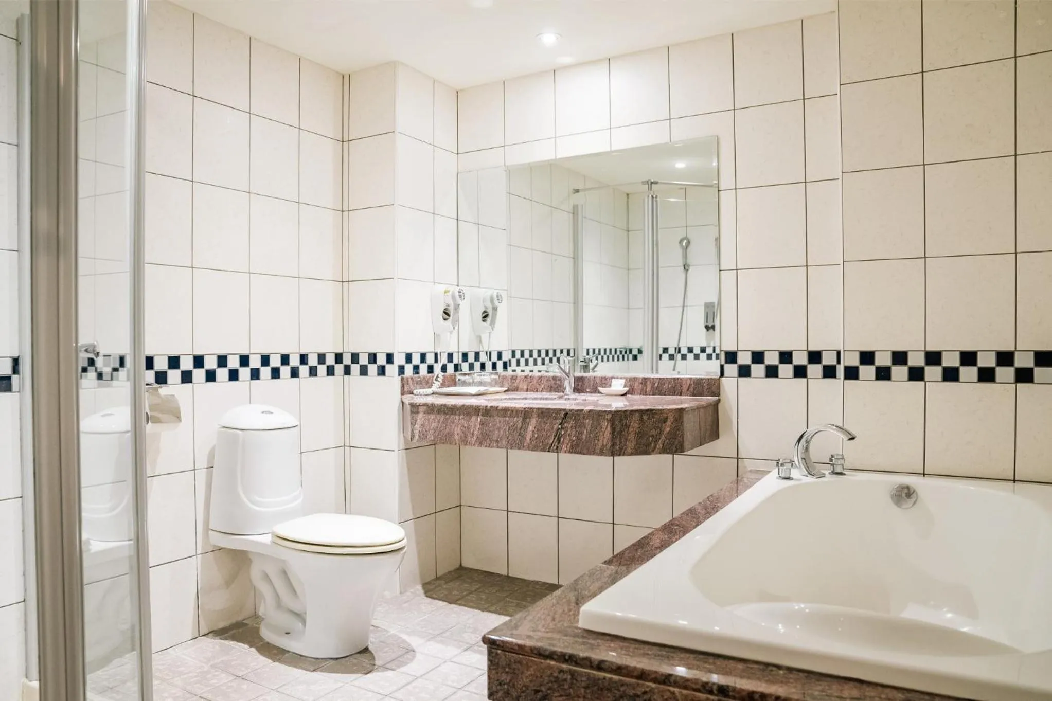 Shower in East Coast Hotel