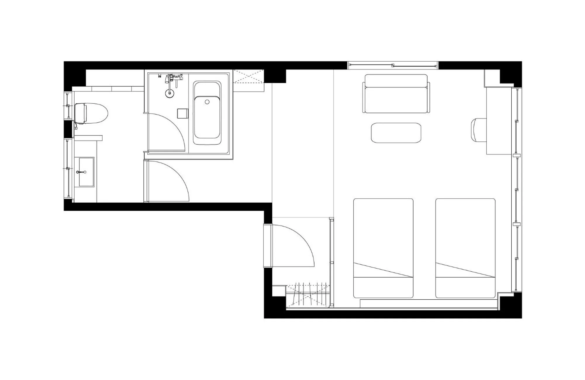 Floor plan in No Service Hotel