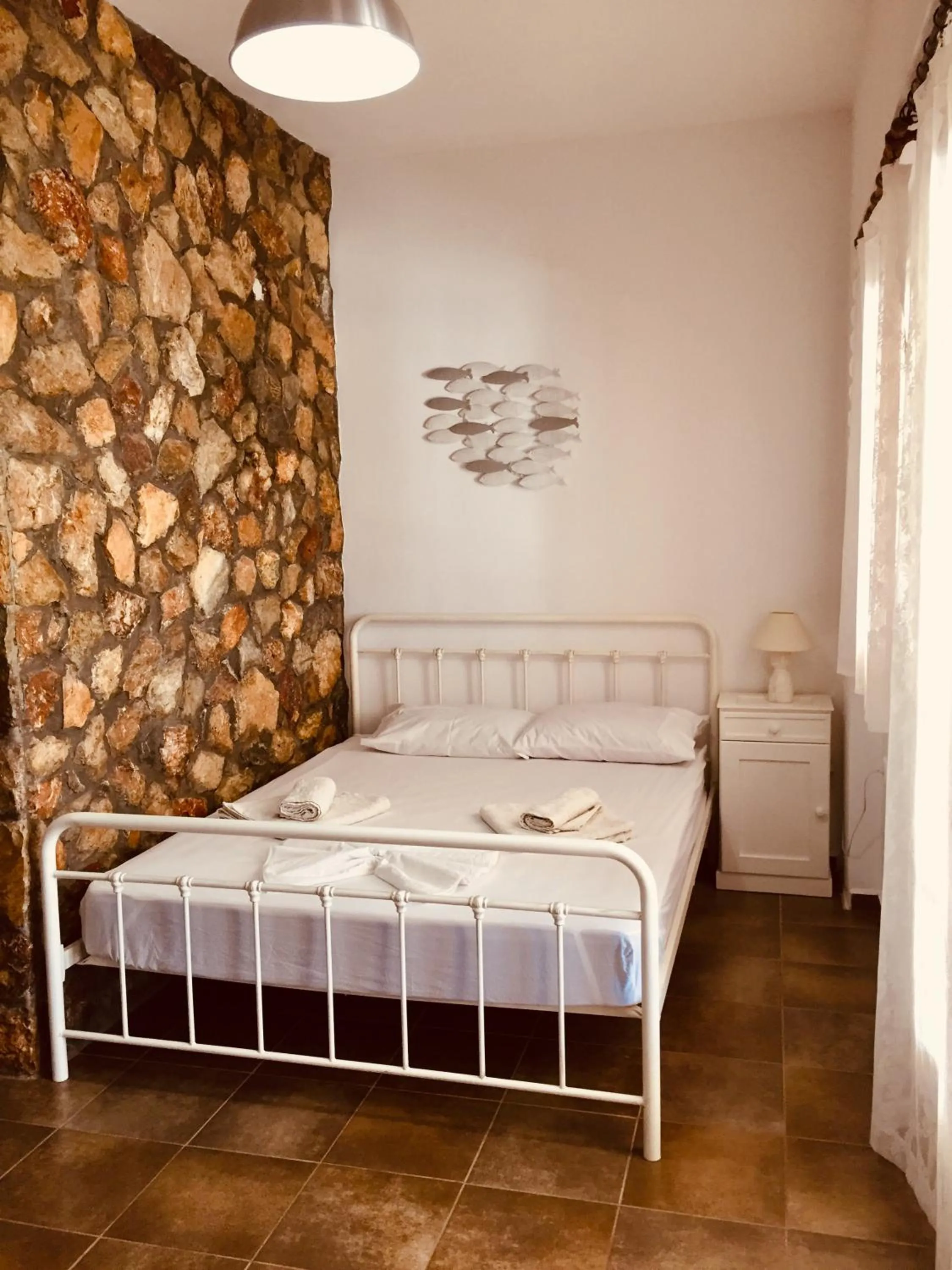 Bed in Vareladiko studios