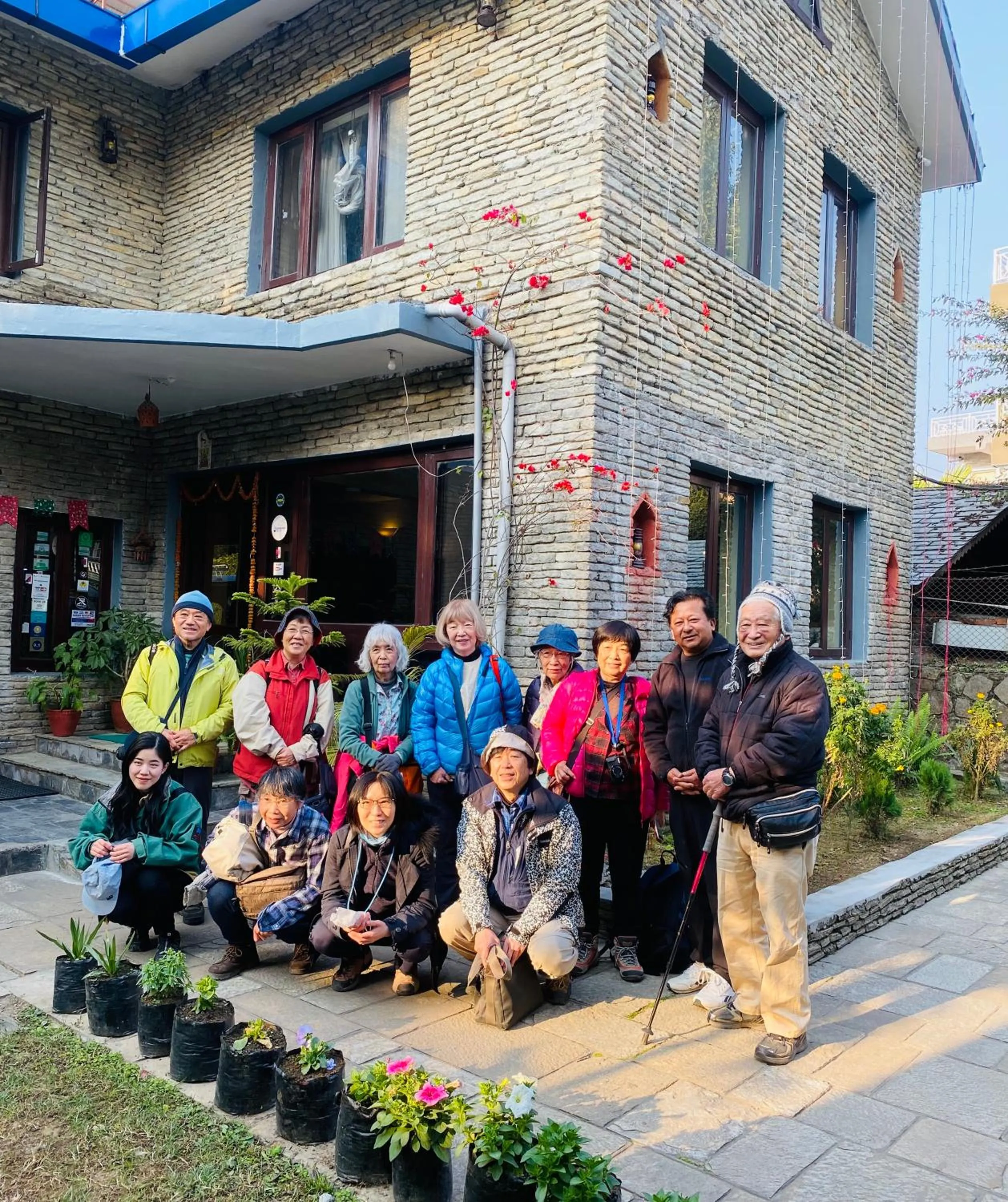 group of guests in Mum's Garden Resort