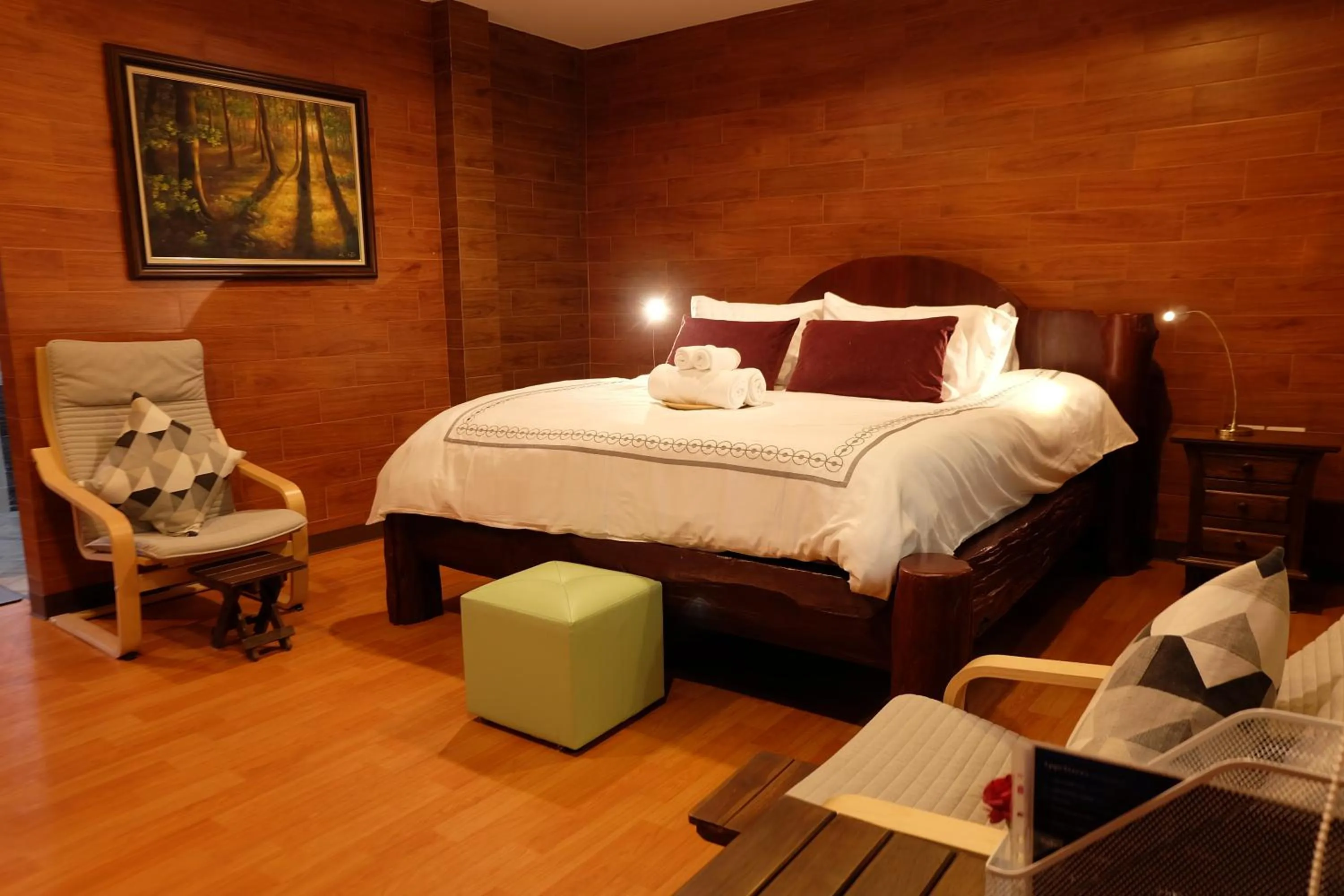 Bed in Namtok Sarika Resotel