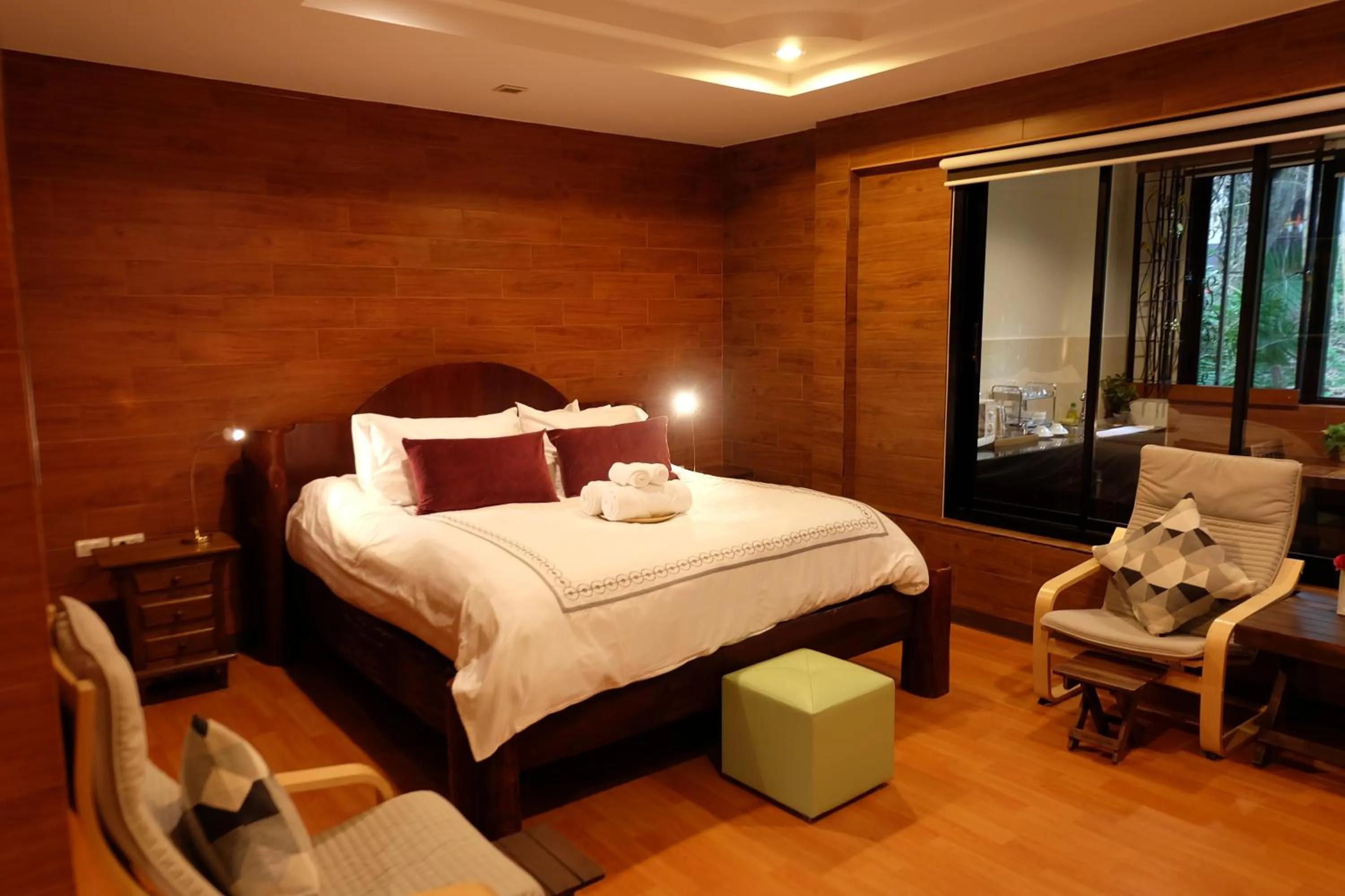 Bed in Namtok Sarika Resotel