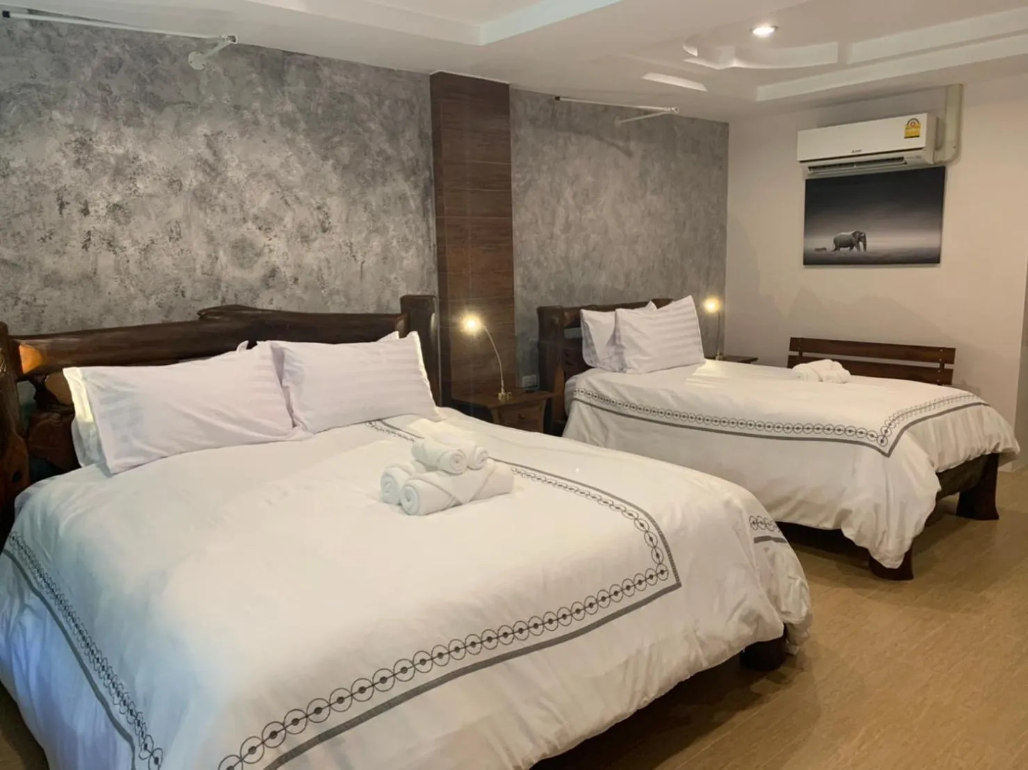 Bed in Namtok Sarika Resotel