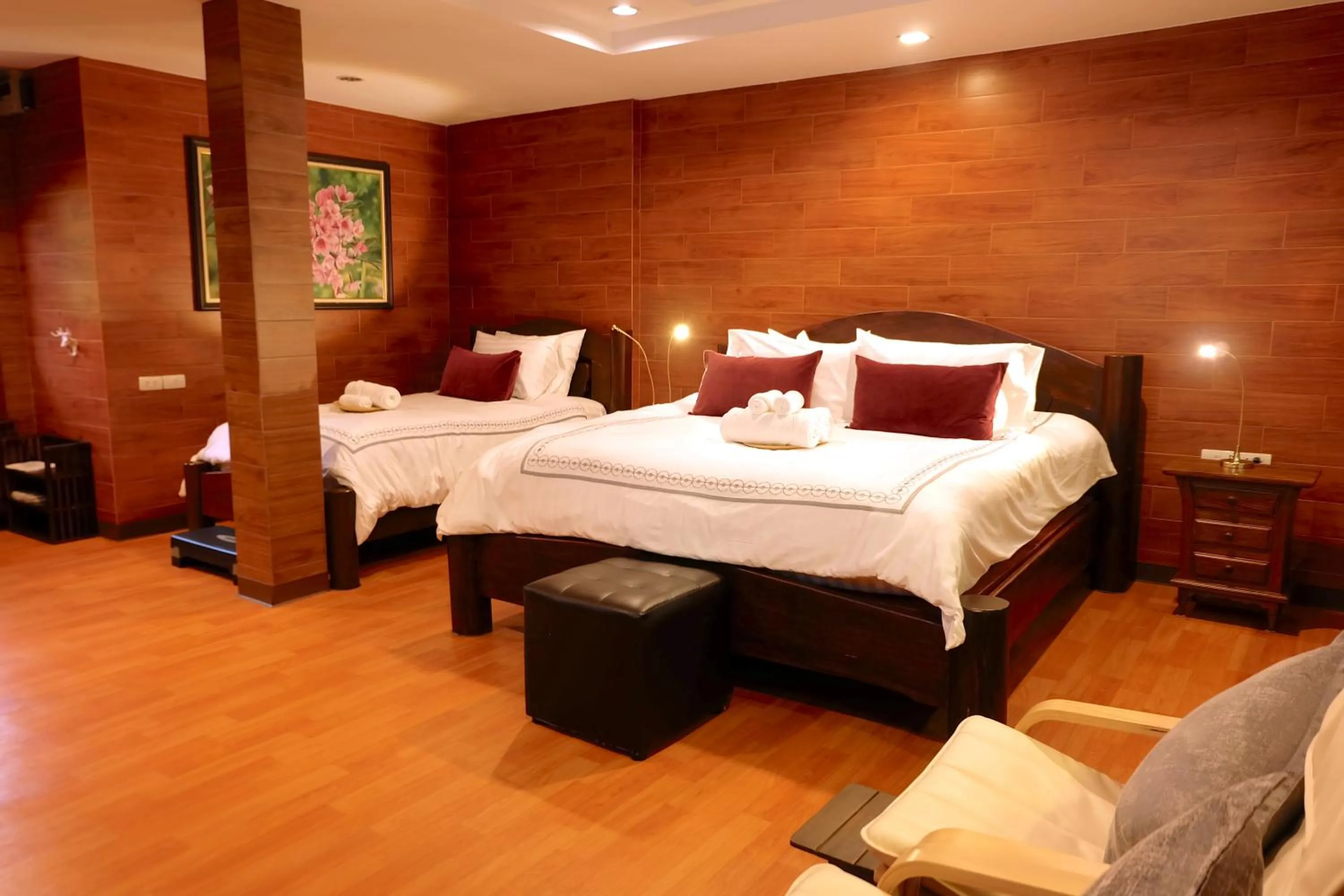 Bed in Namtok Sarika Resotel