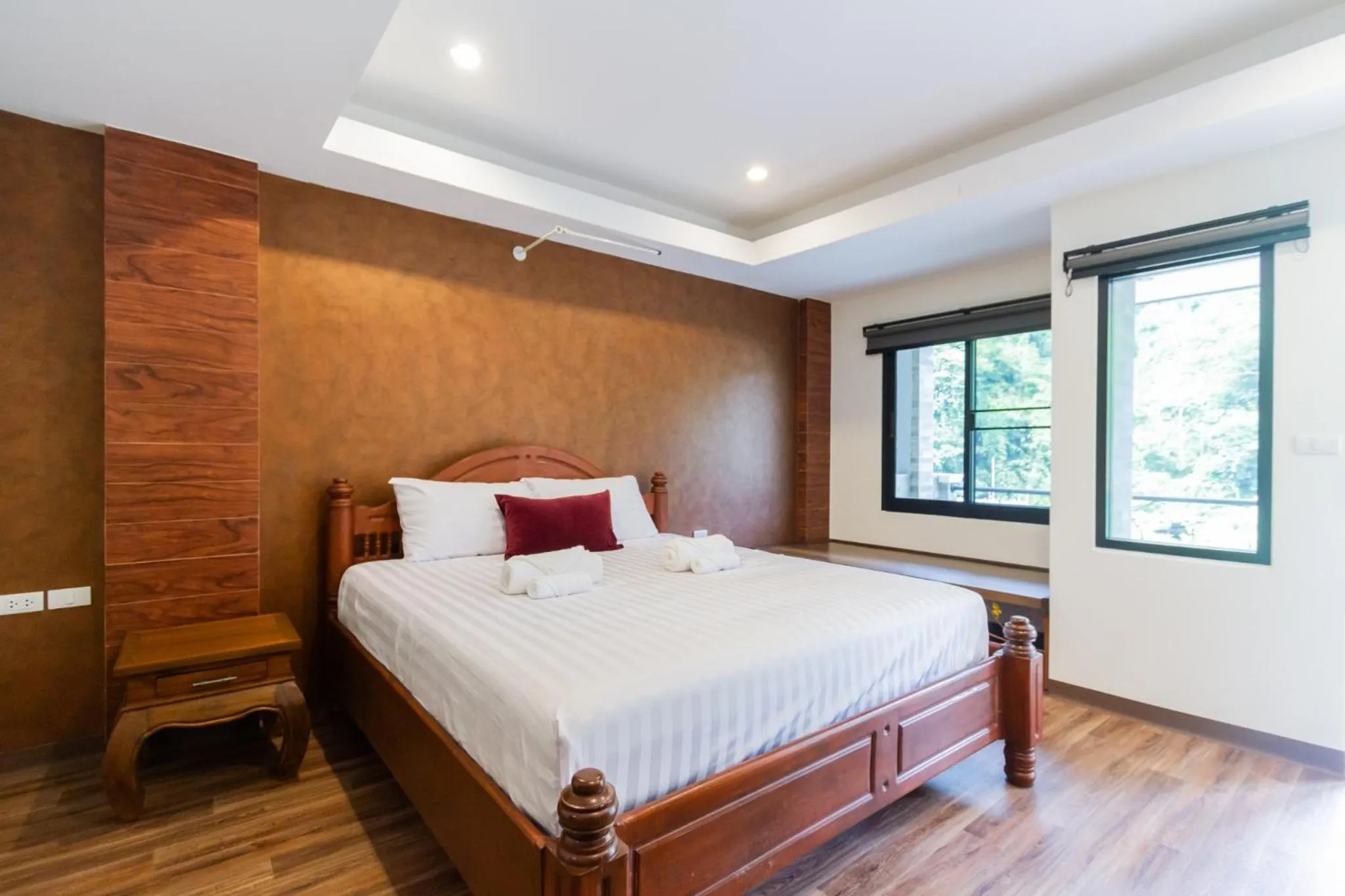 Bed in Namtok Sarika Resotel