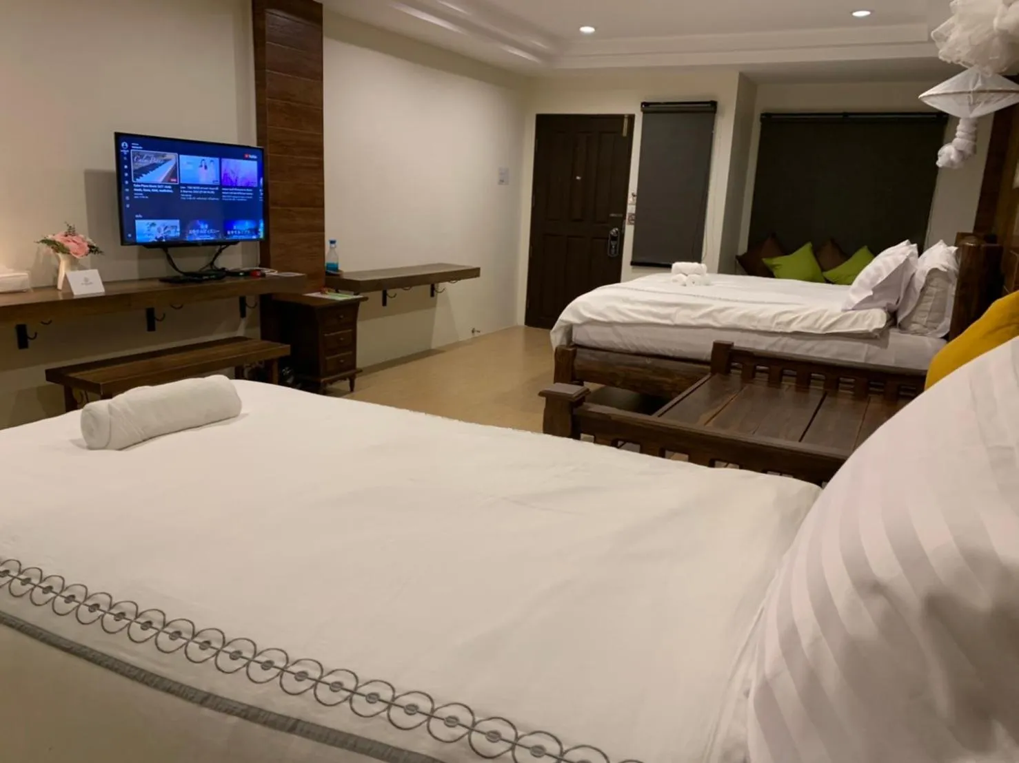 Bed in Namtok Sarika Resotel