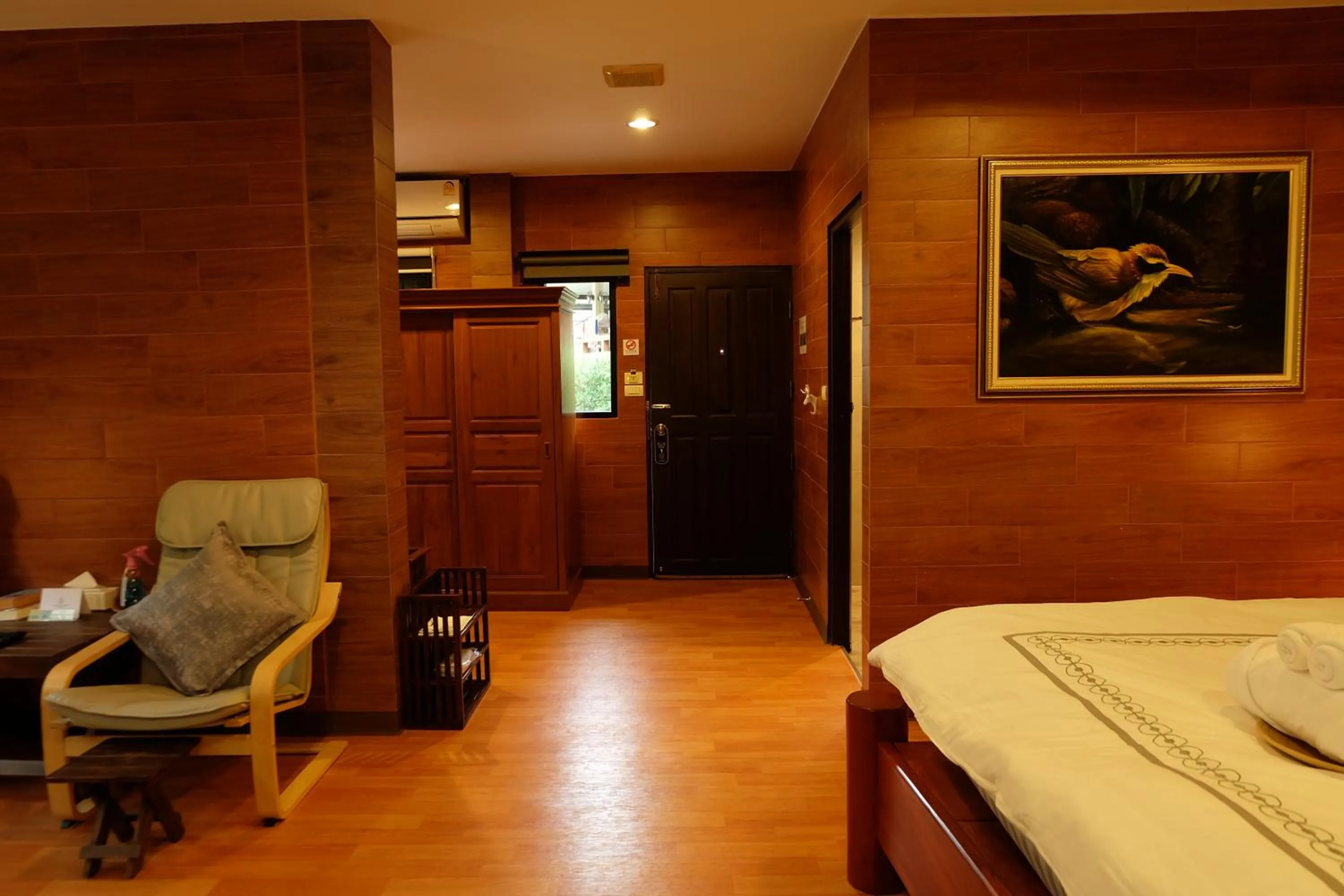 Bed in Namtok Sarika Resotel