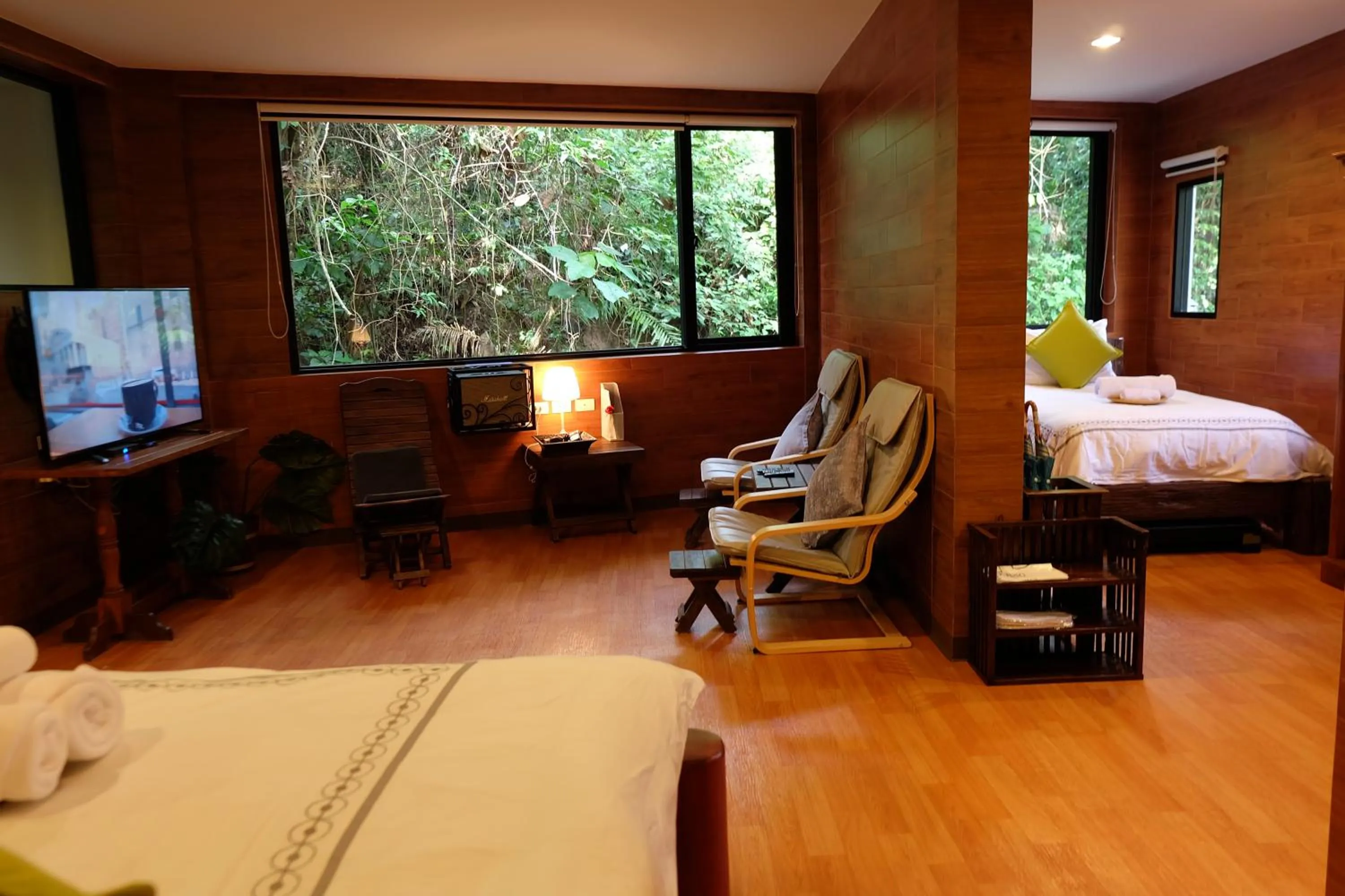 Bed in Namtok Sarika Resotel