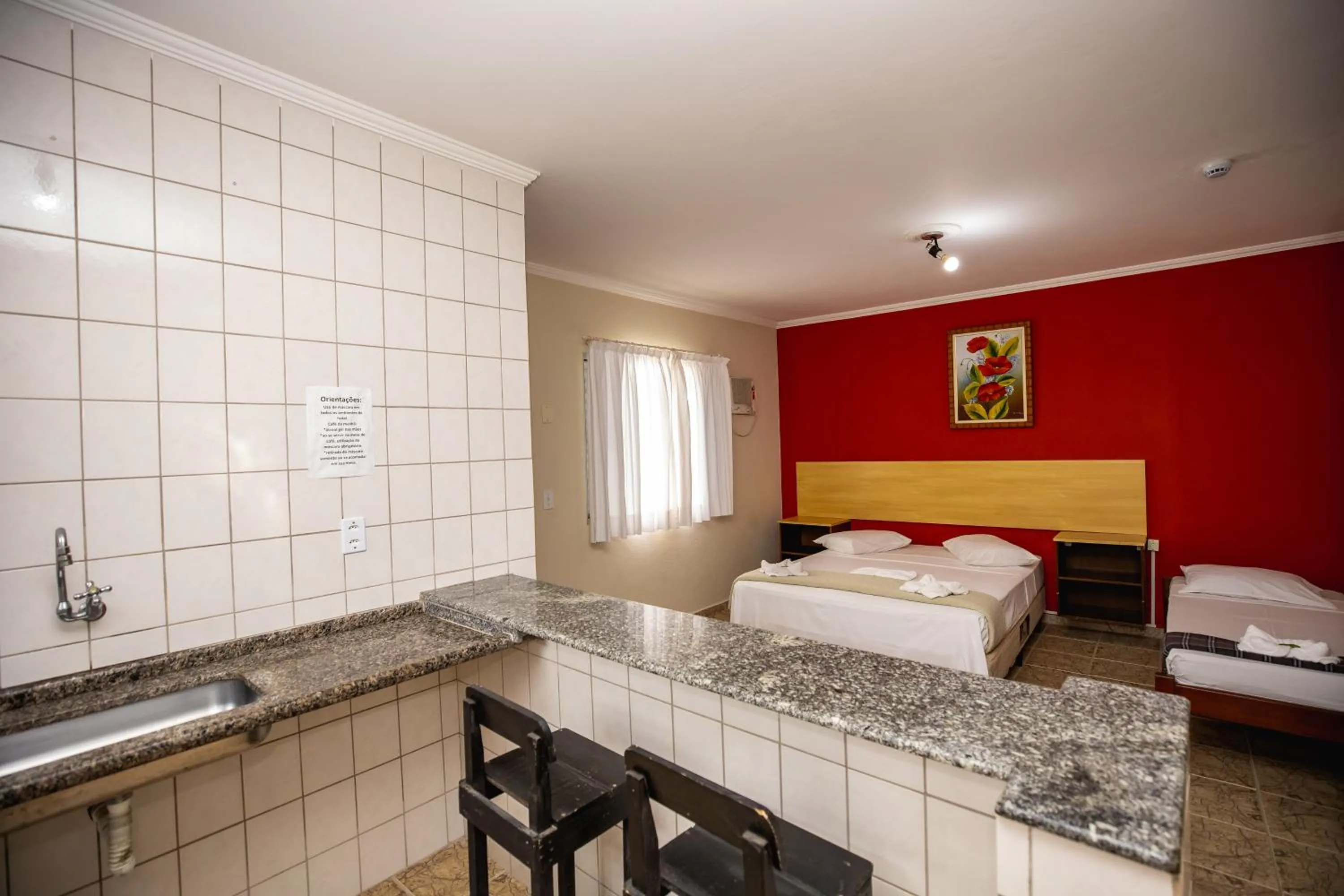 View (from property/room), Bed in Hotel Venice Ubatuba