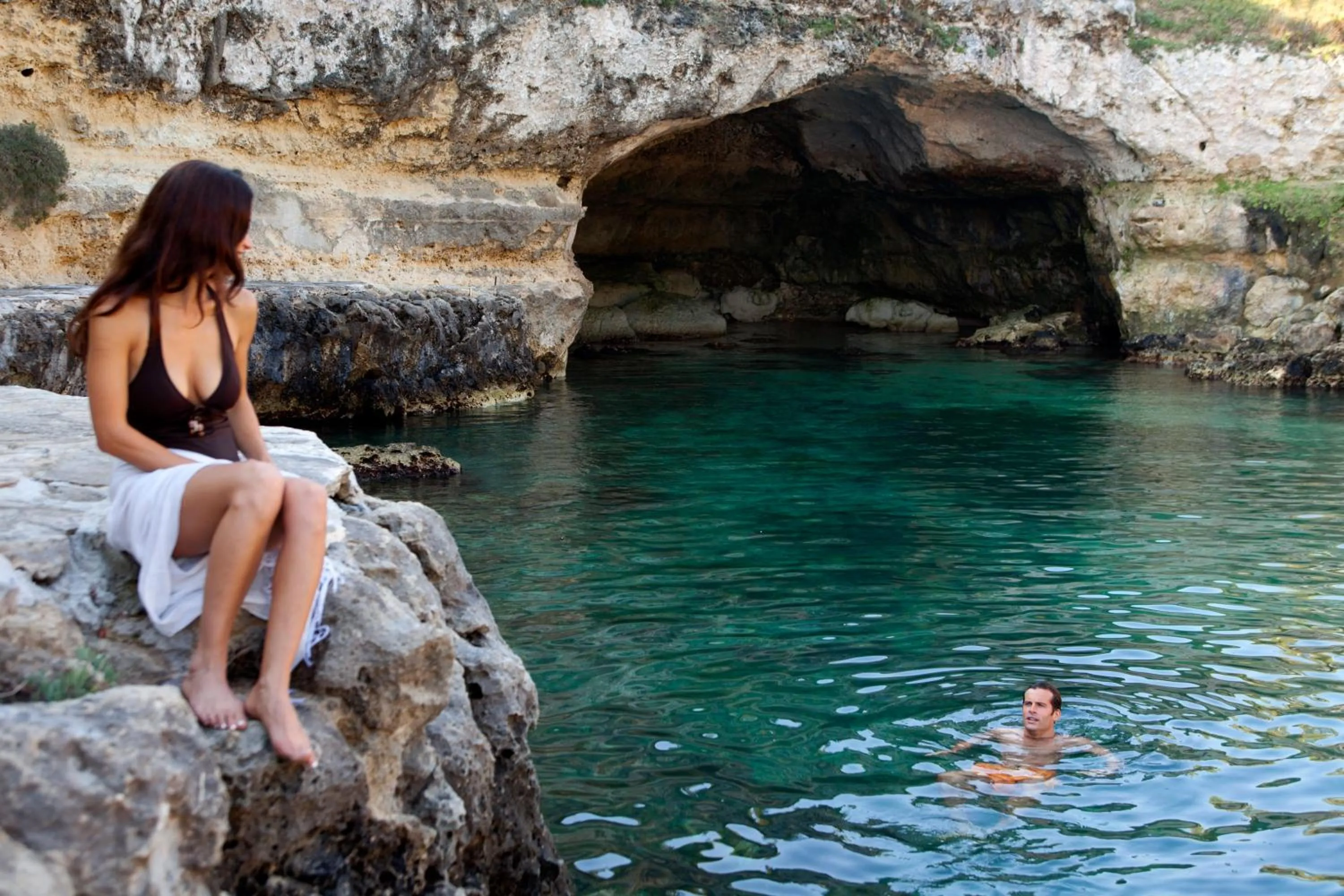 People in Le Cale D'Otranto Beach Resort