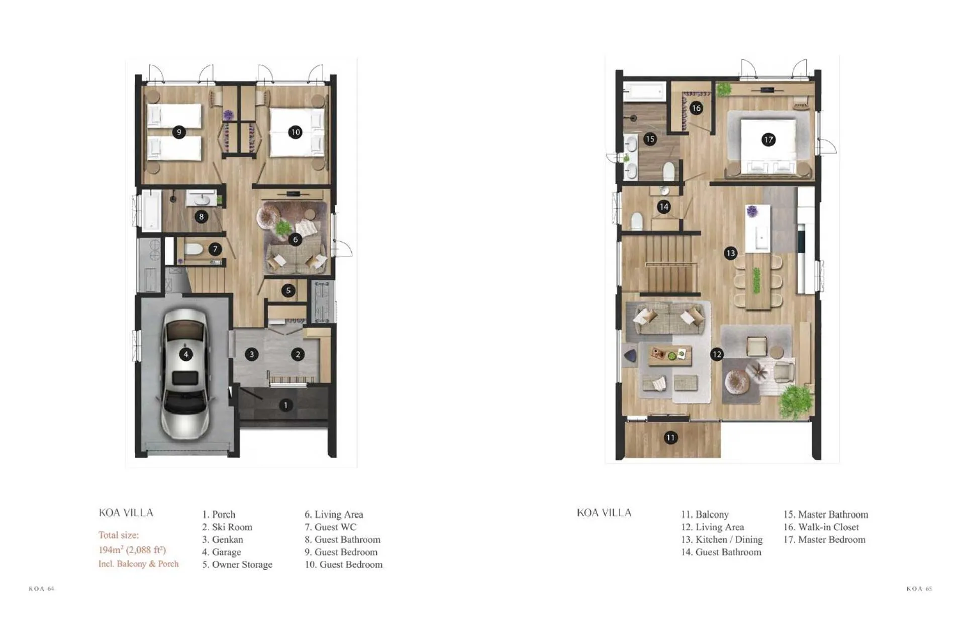 Floor plan in Koa Niseko