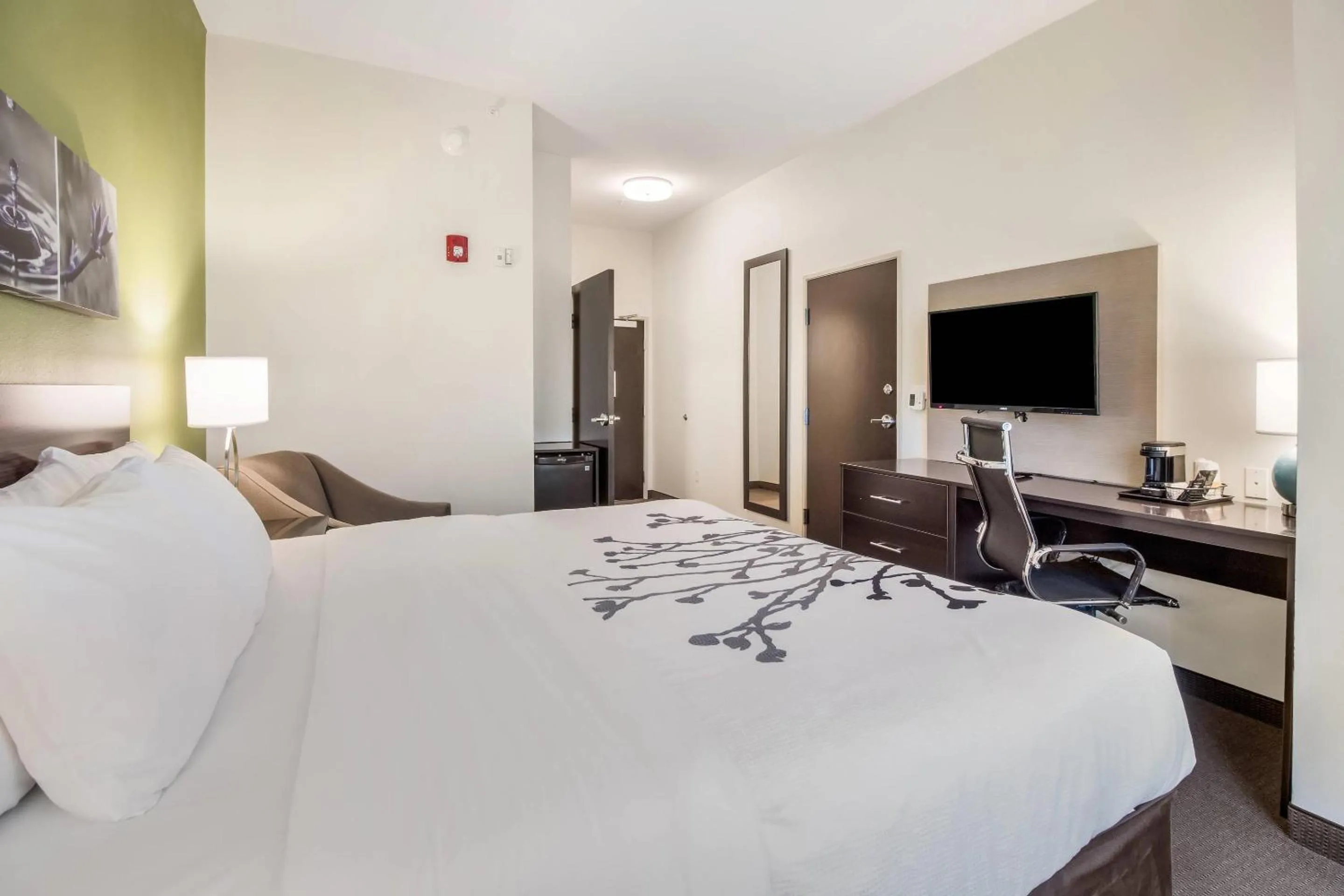 Bedroom, Bed in Sleep Inn at Discovery Park of America