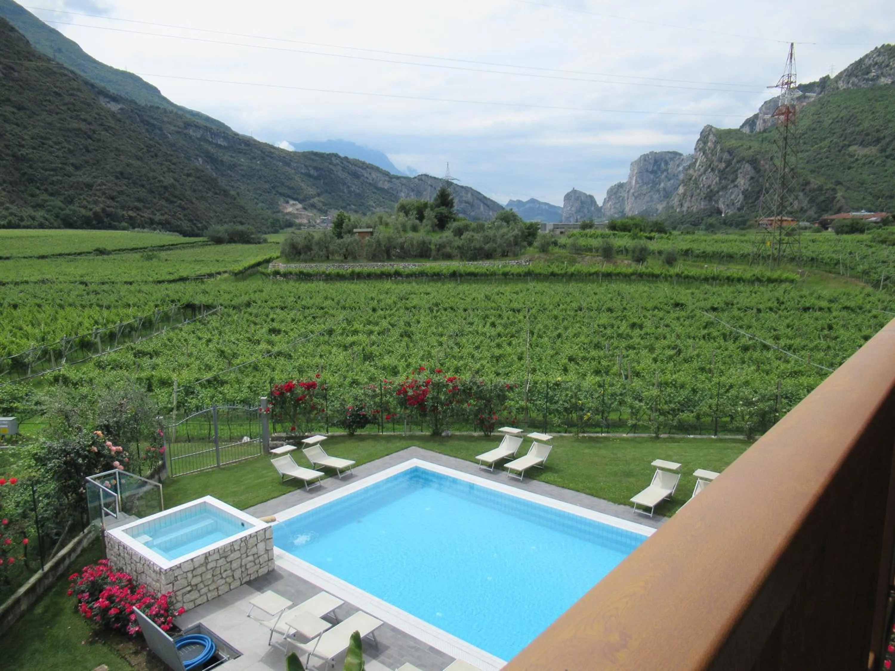 Pool view in Maso Agritur Santa Lucia