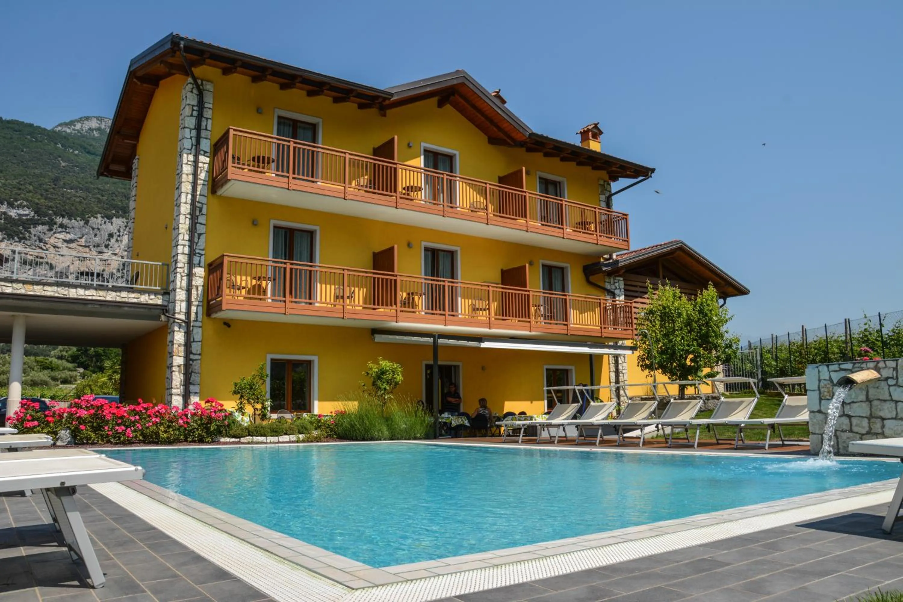 Pool view in Maso Agritur Santa Lucia