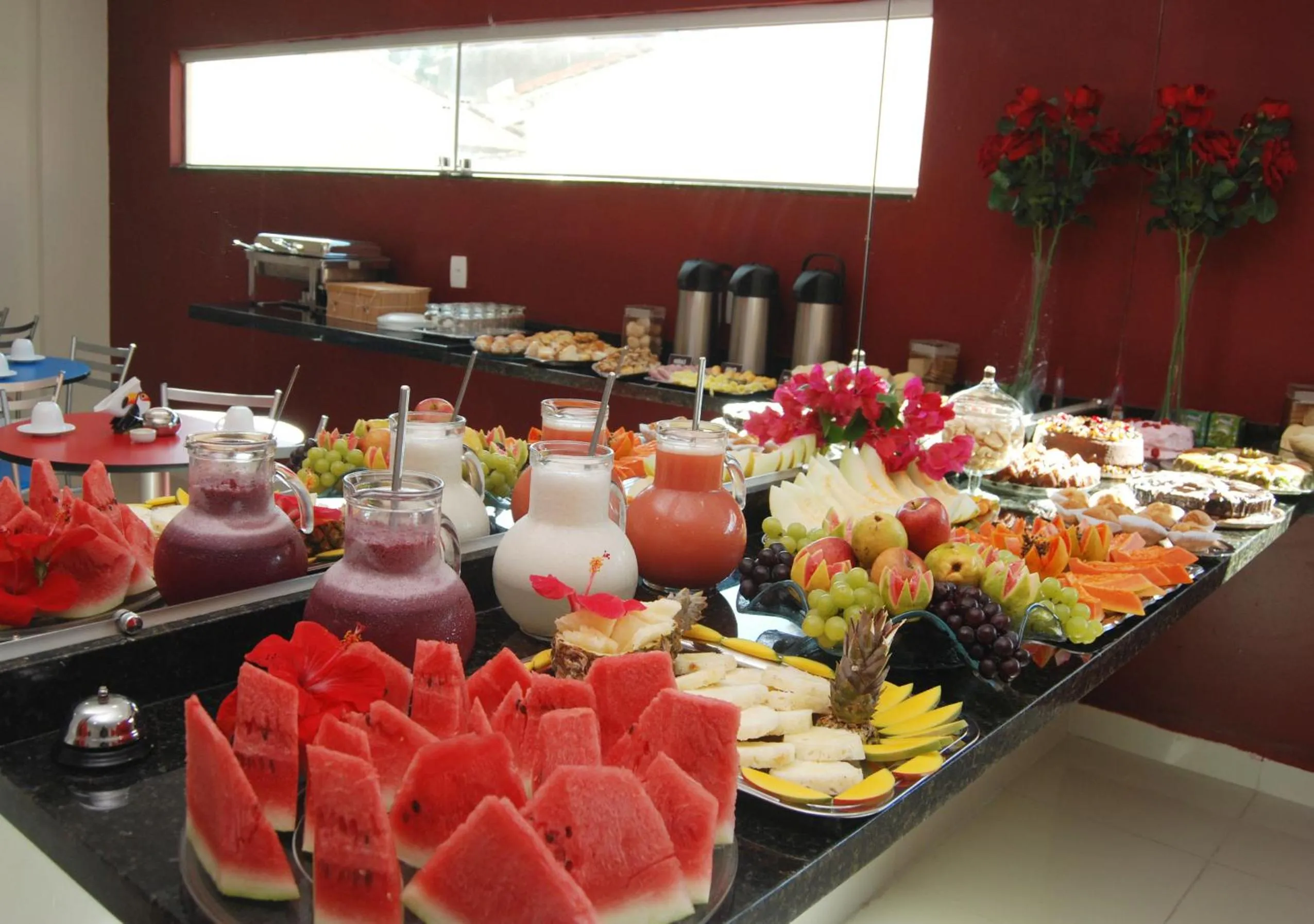 Buffet breakfast in Pousada Orla dos Corais