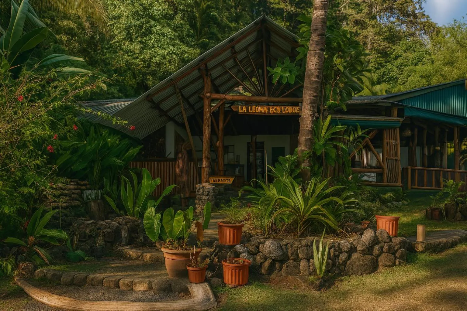 Property building in La Leona Eco Lodge