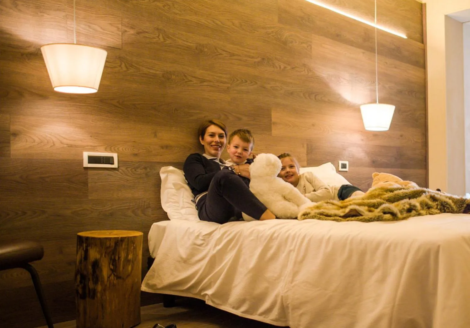 Bed in Hotel Miramonti Family & SPA