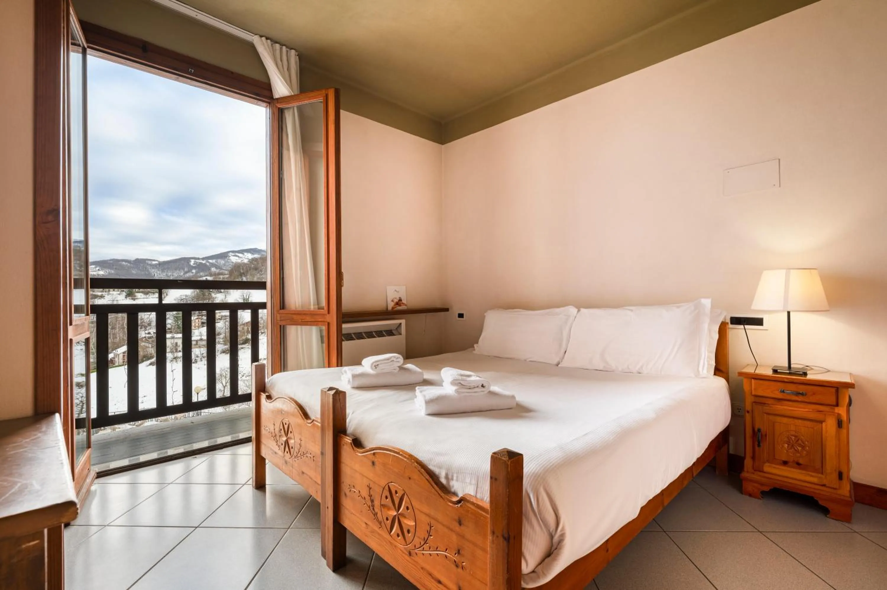 Bed in Hotel Miramonti Family & SPA