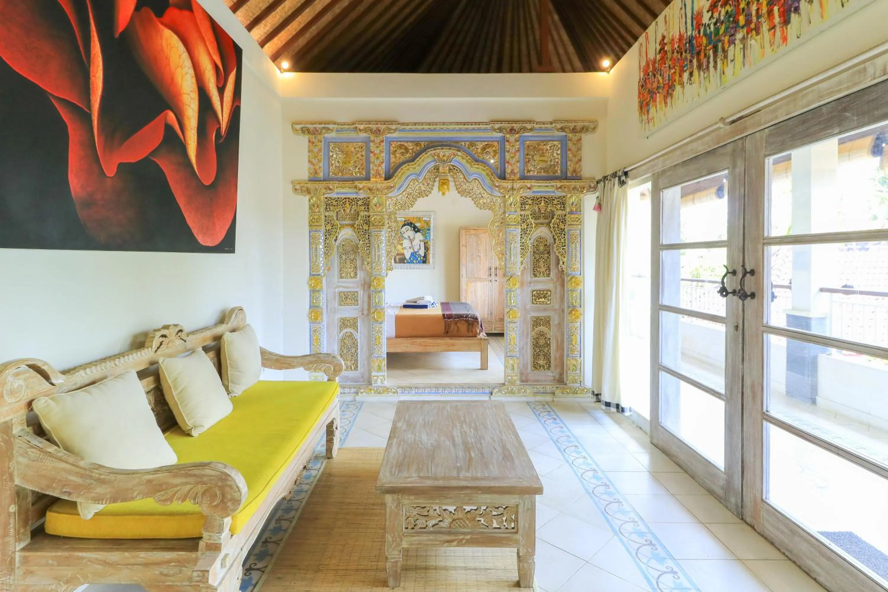 Seating area, Bed in Ubud Chez Nyoman