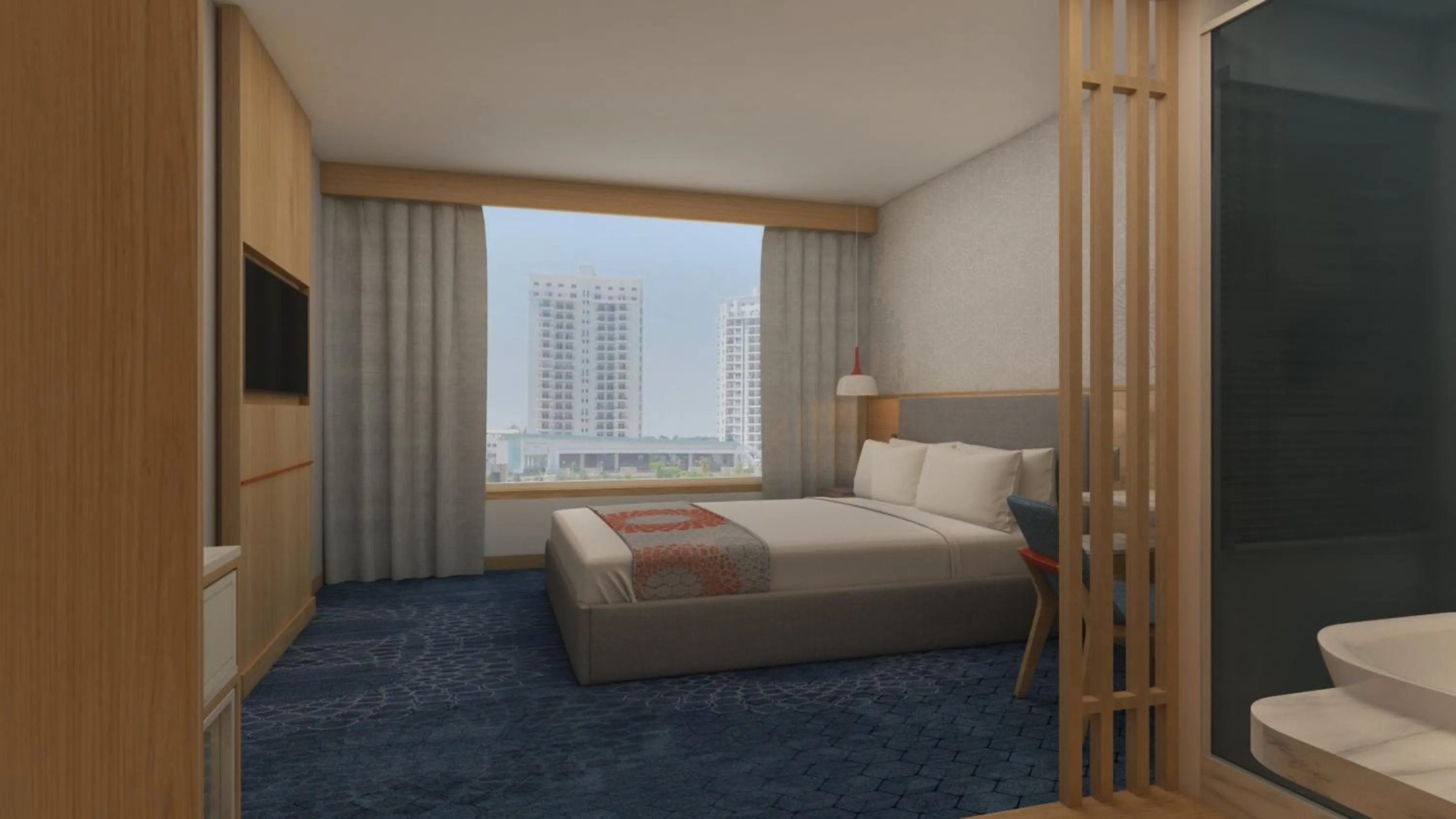 Photo of the whole room, Bed in Holiday Inn Express Bengaluru Whitefield ITPL by IHG