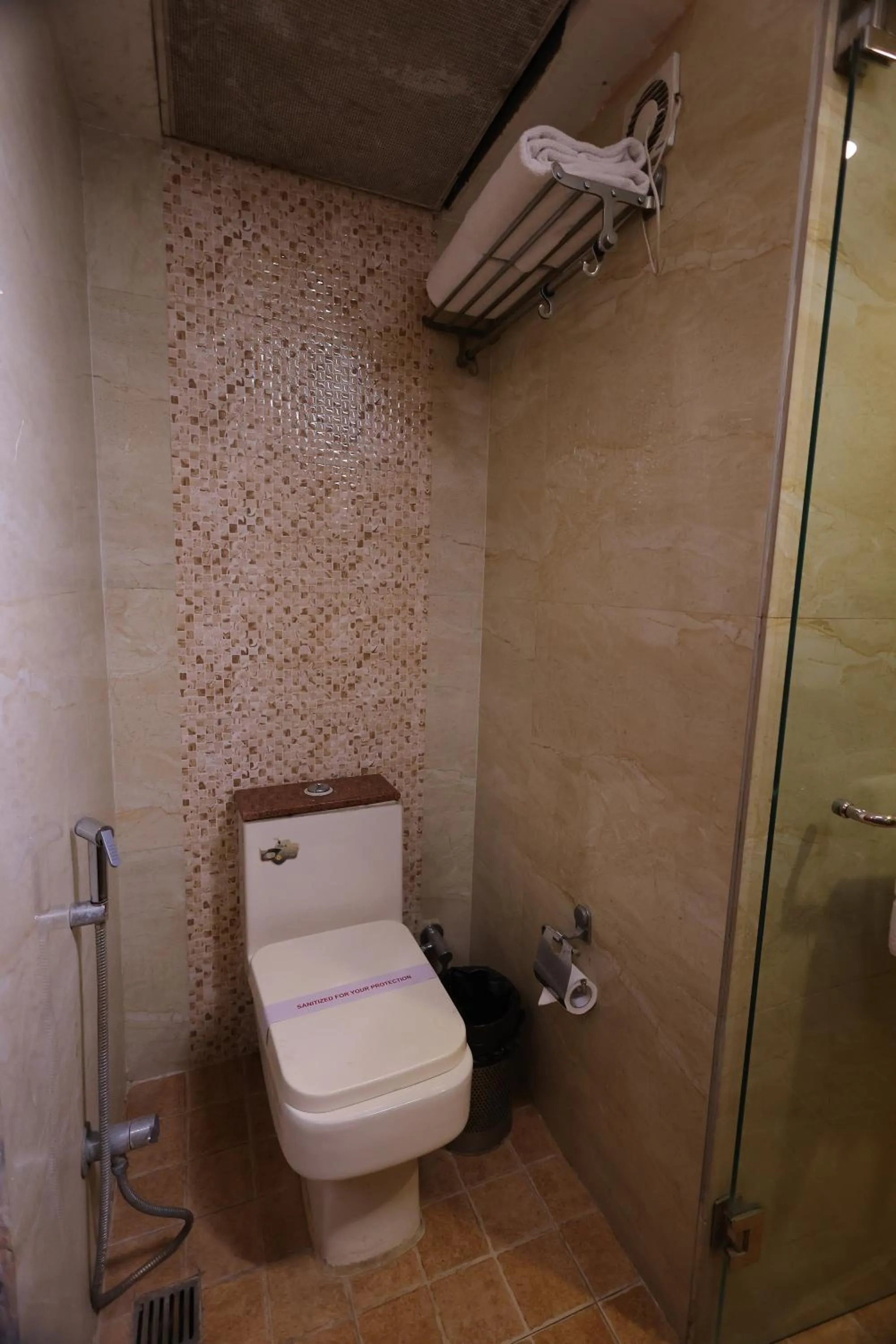 Toilet in Airport Hotel Ramhan Palace Mahipalpur