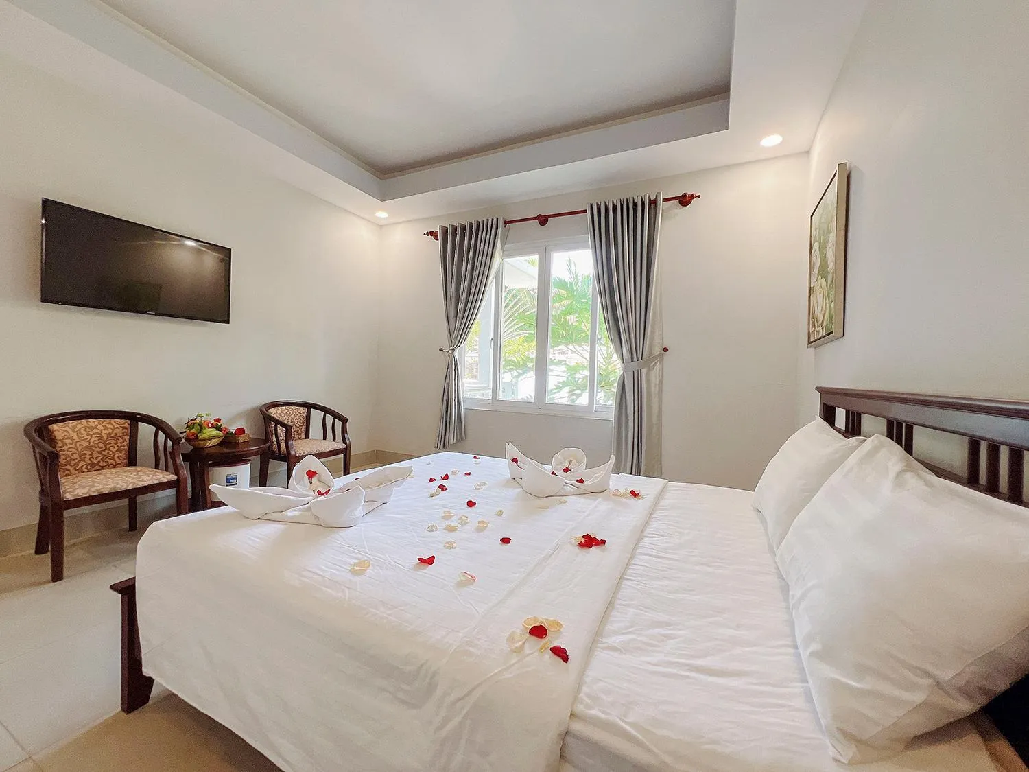 Bed in Sand Beach Resort