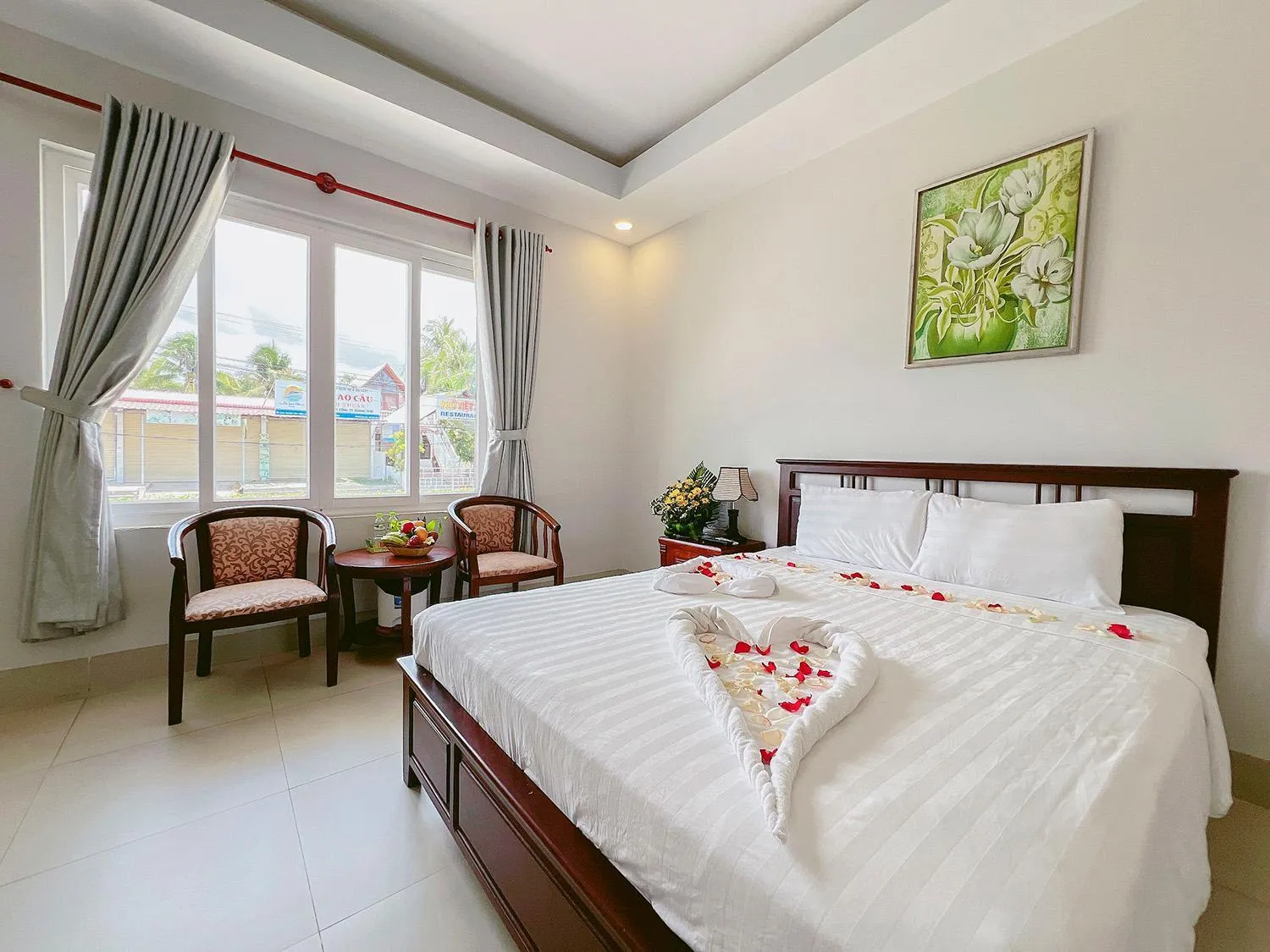 Bed in Sand Beach Resort