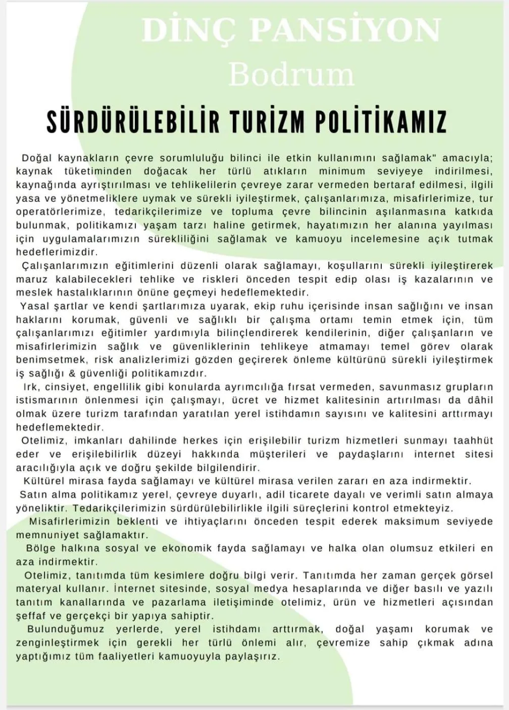 Certificate/Award in Dinc Pension