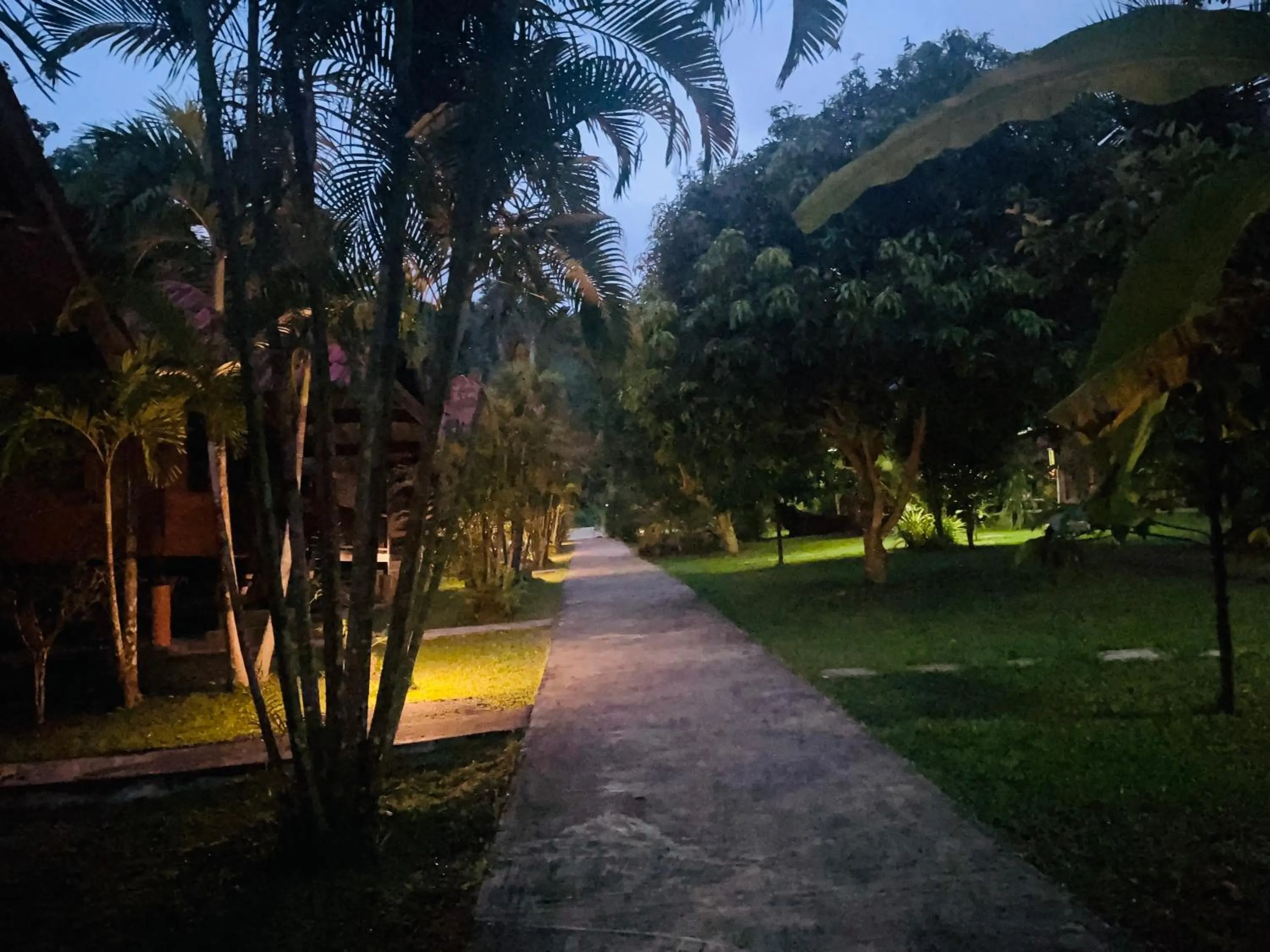 Quiet street view in Najjamee Bungalows