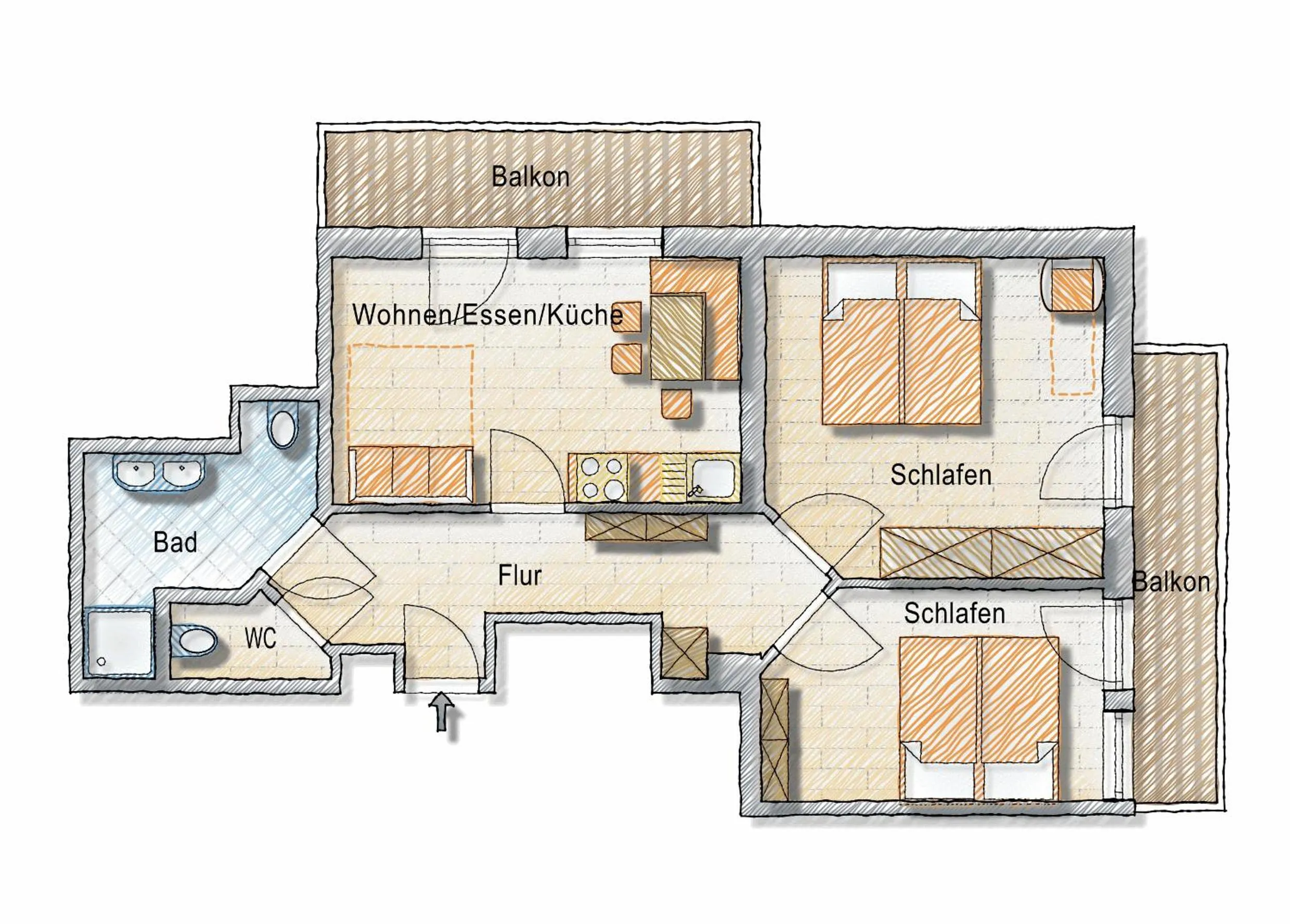 Floor plan in Posers Bergwelt B&B