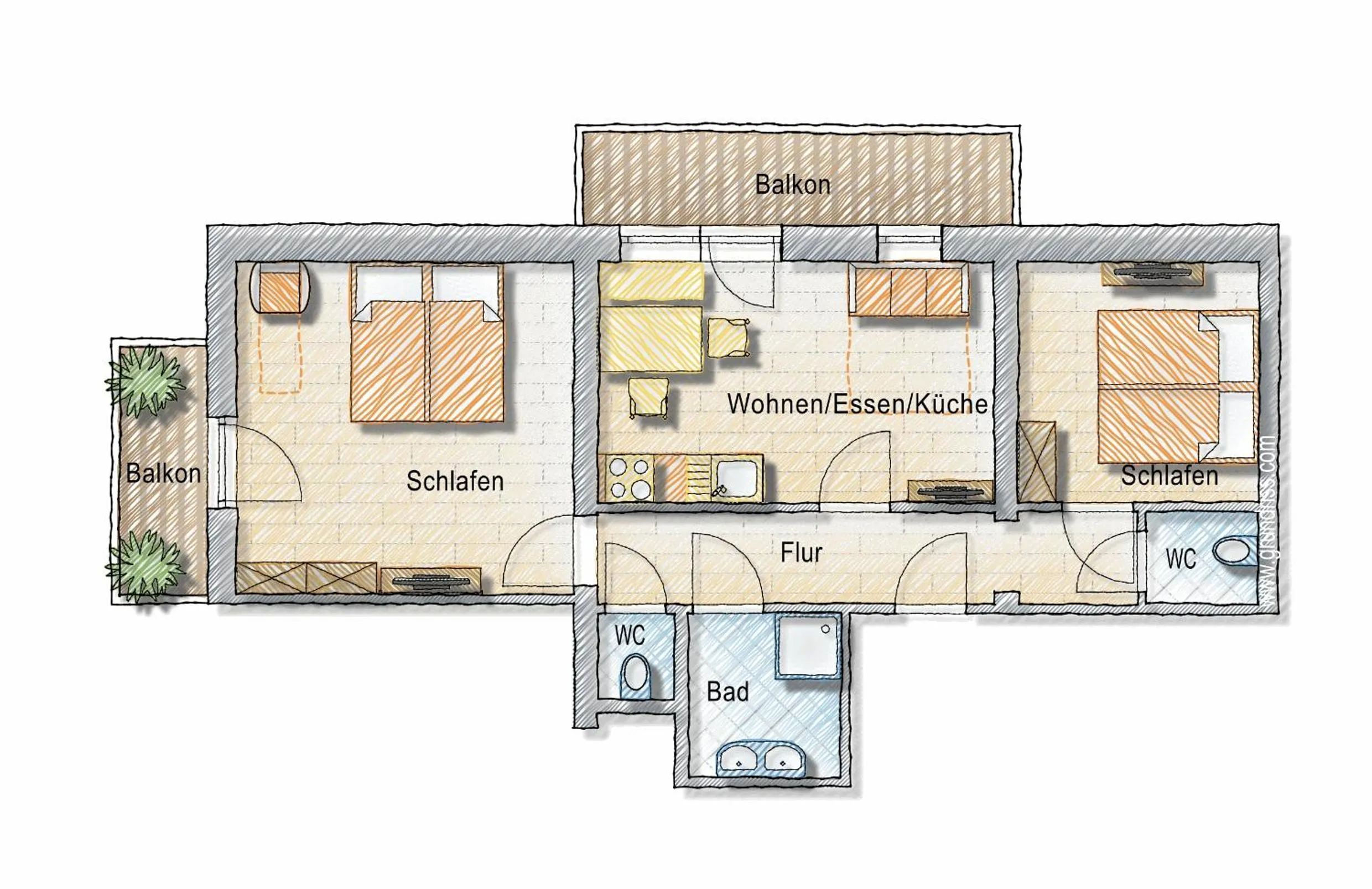 Floor plan in Posers Bergwelt B&B