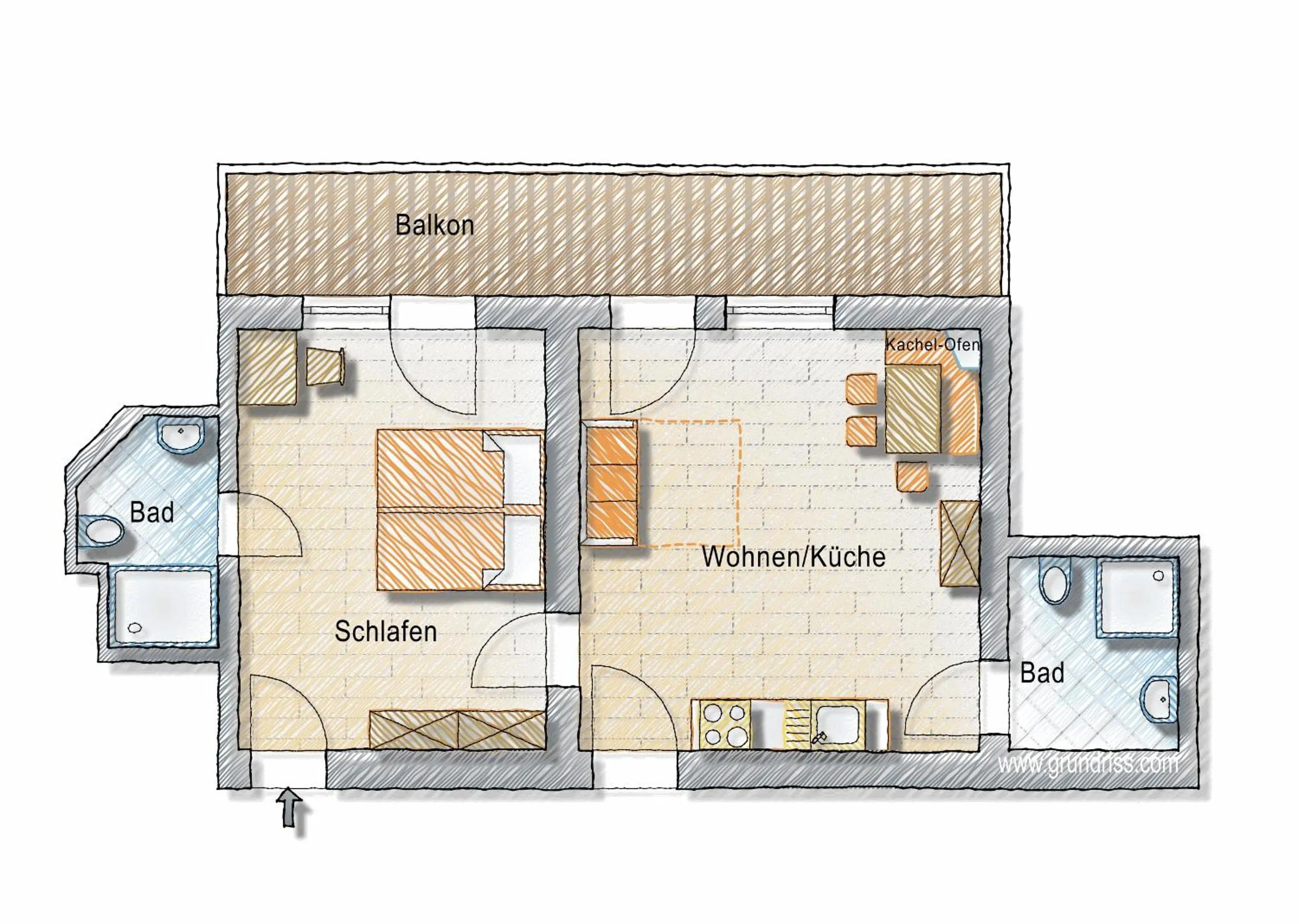 Floor plan in Posers Bergwelt B&B