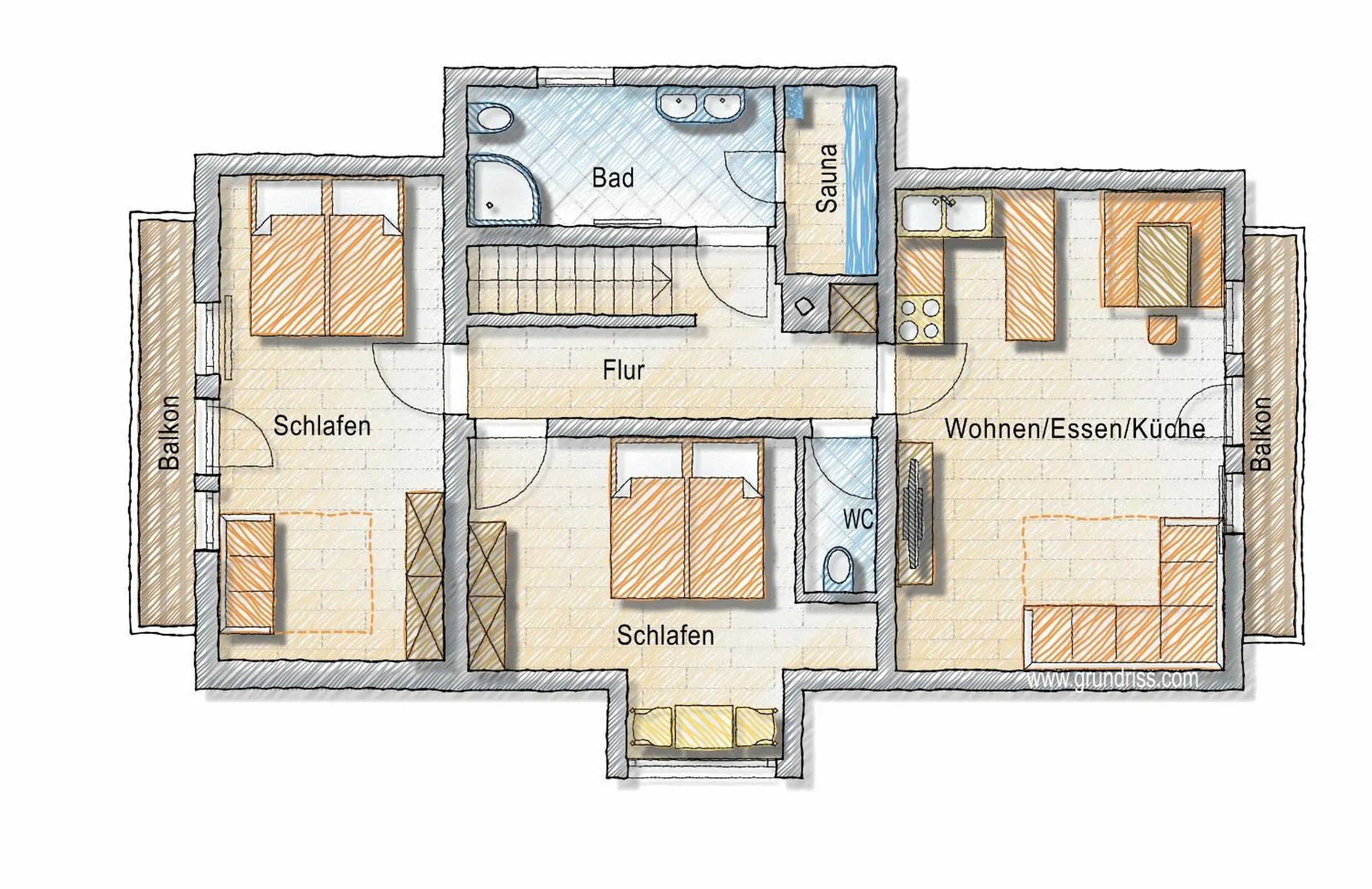 Floor plan in Posers Bergwelt B&B