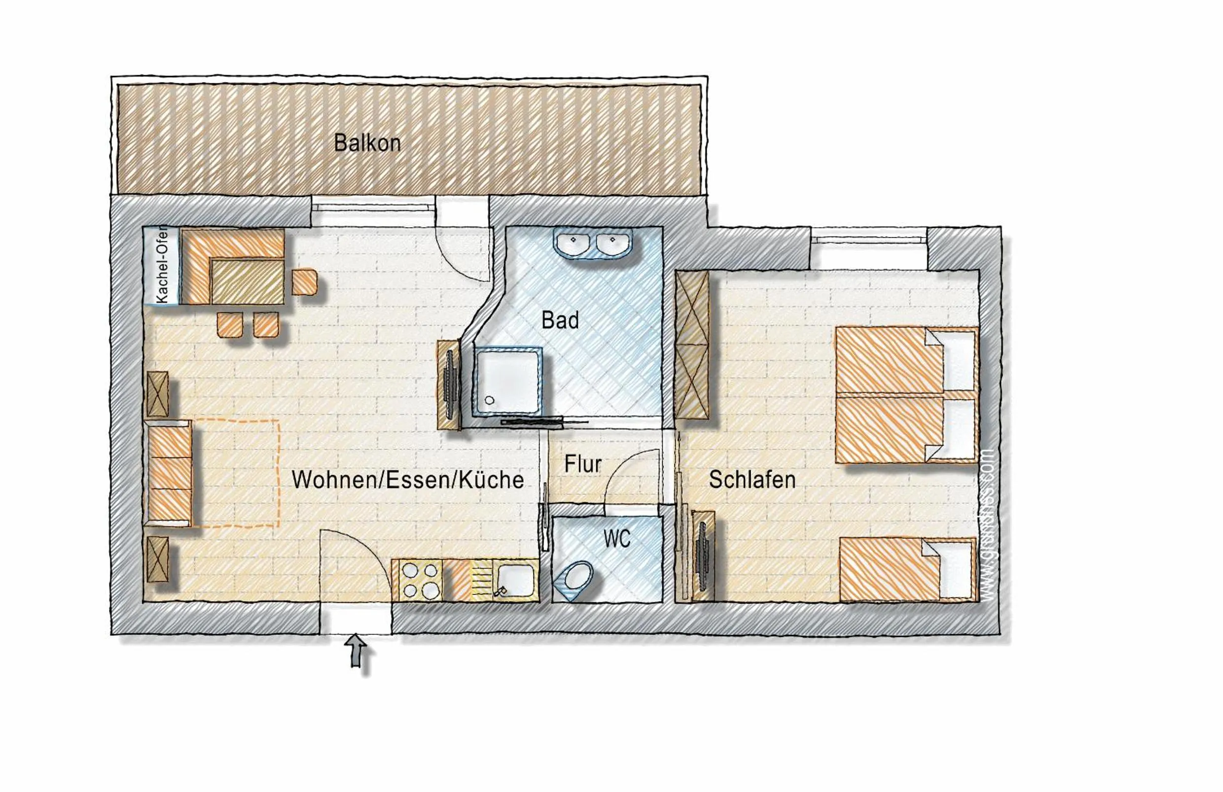 Floor plan in Posers Bergwelt B&B