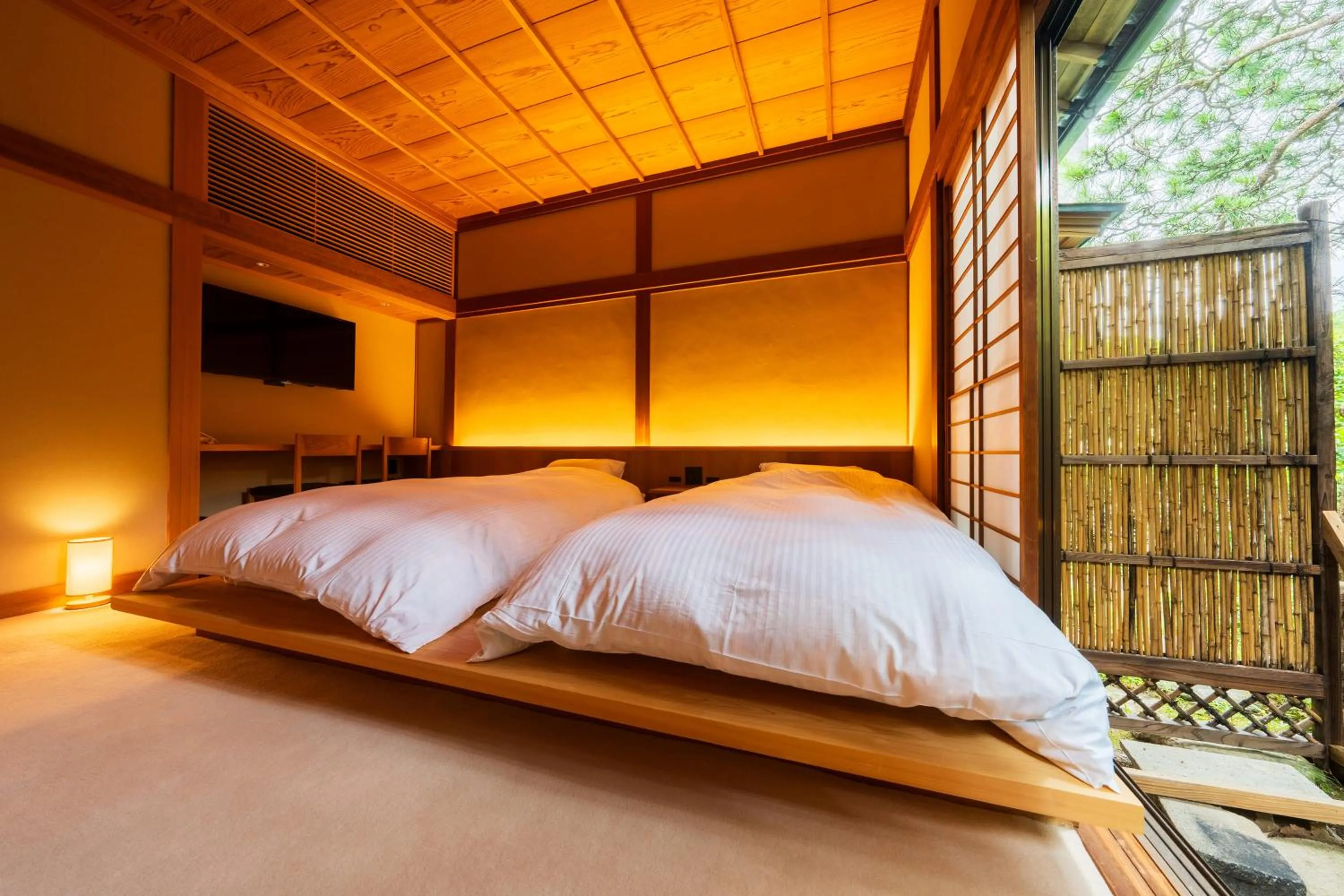 Bed in Kappo Ryokan Yumesaki