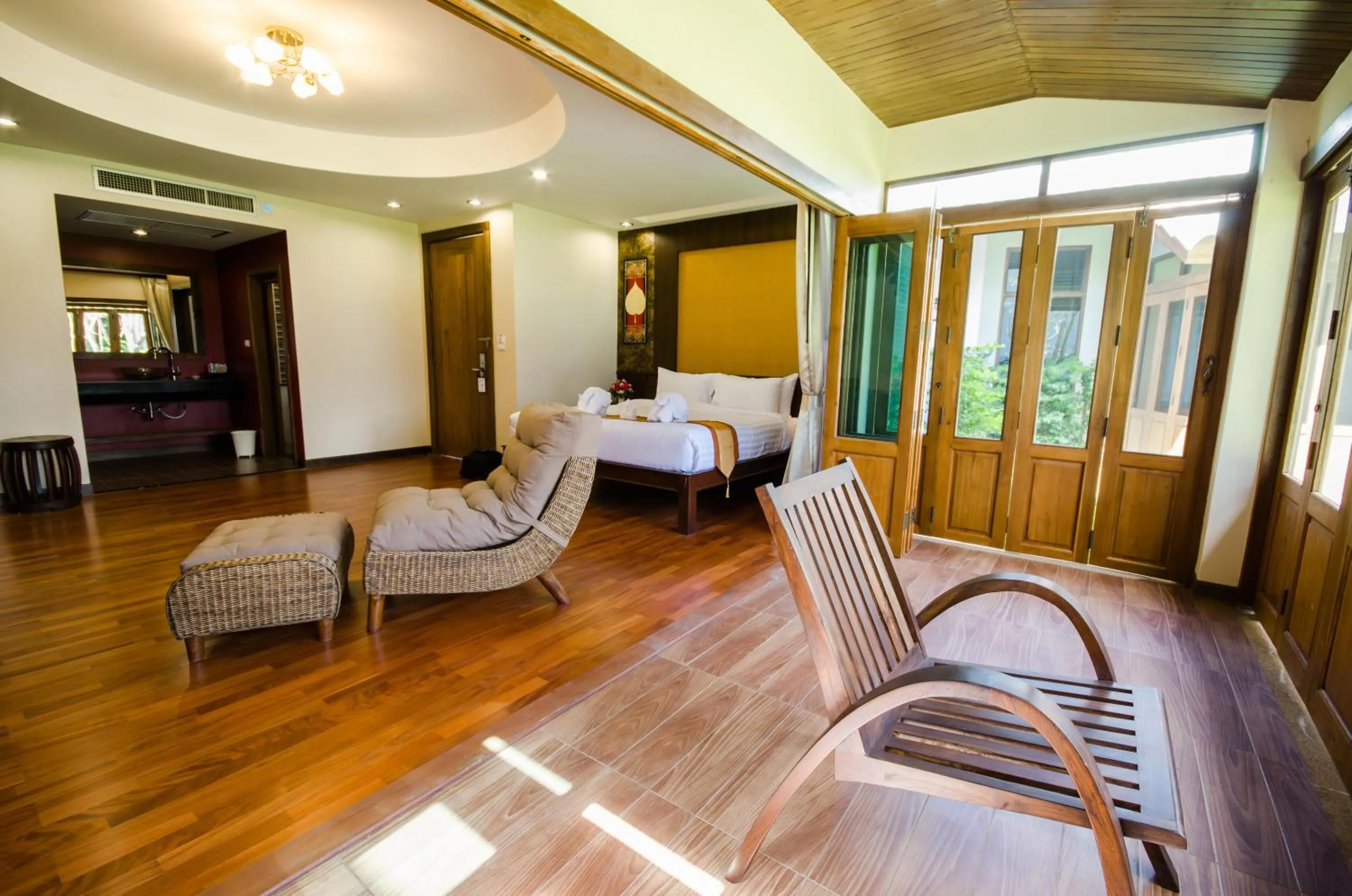 Bed in Khammon Lanna Resort Chiang Mai