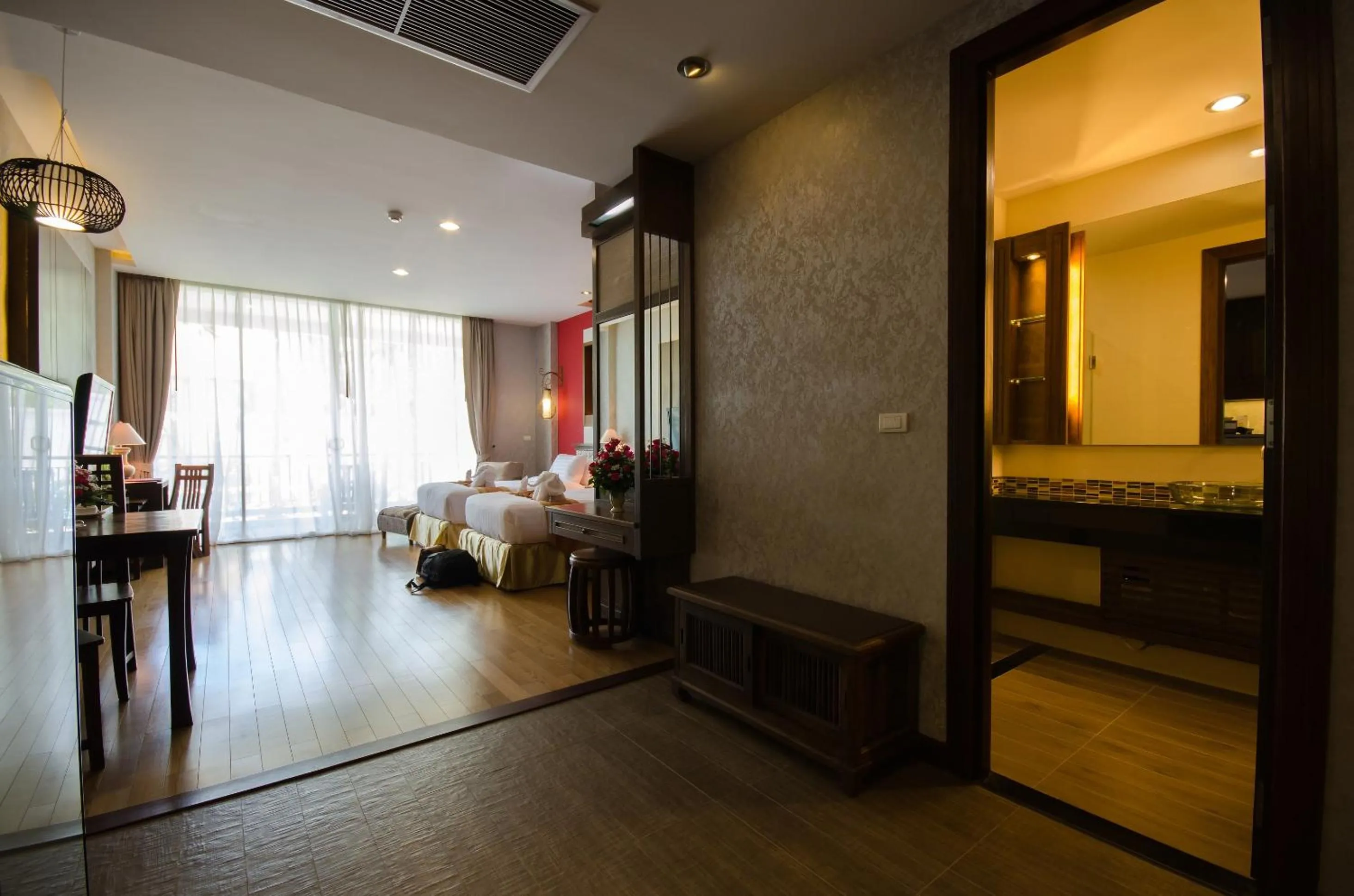 Living room, Bed in Khammon Lanna Resort Chiang Mai