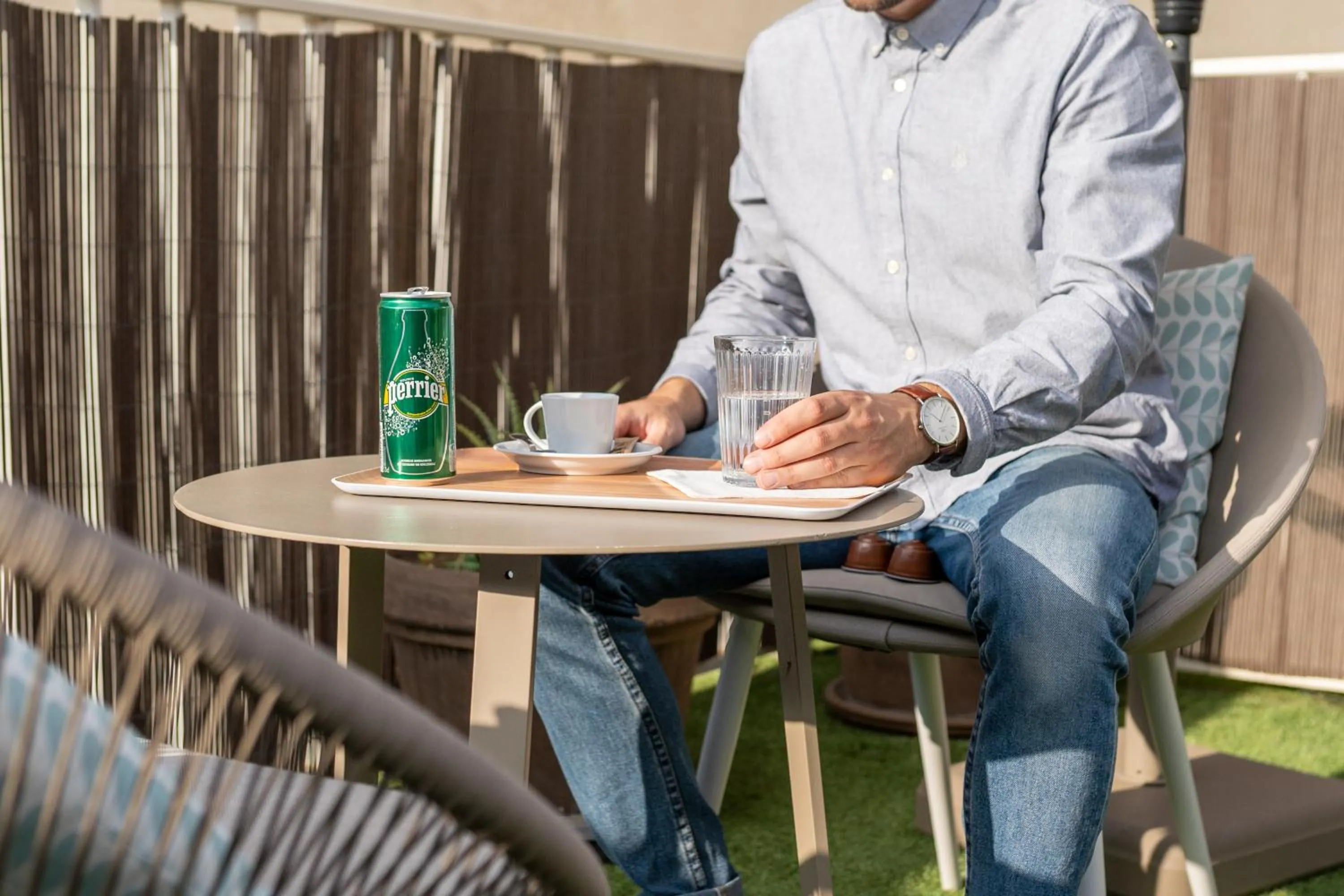 Patio in The Originals City, Hôtel Mondial, Perpignan