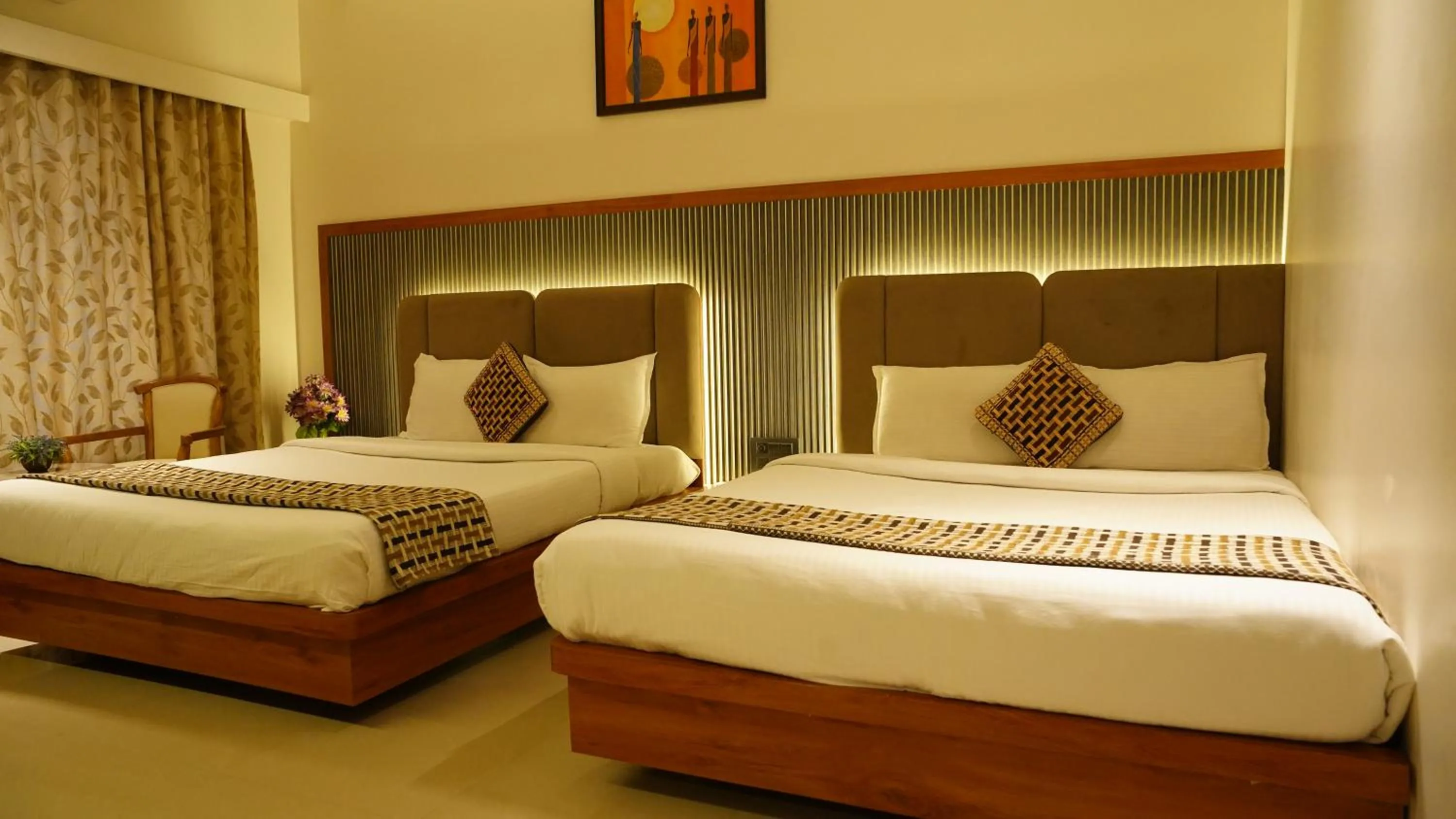 Bed in Hotel Ganpati Palace Shirdi Newly Renovated